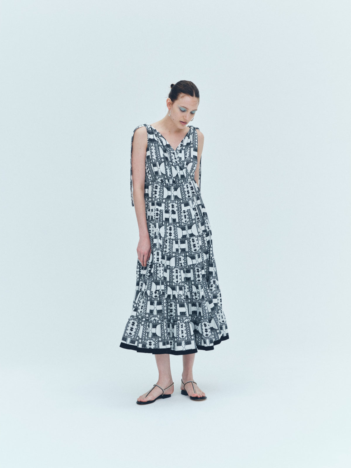Geometric tiered Dress