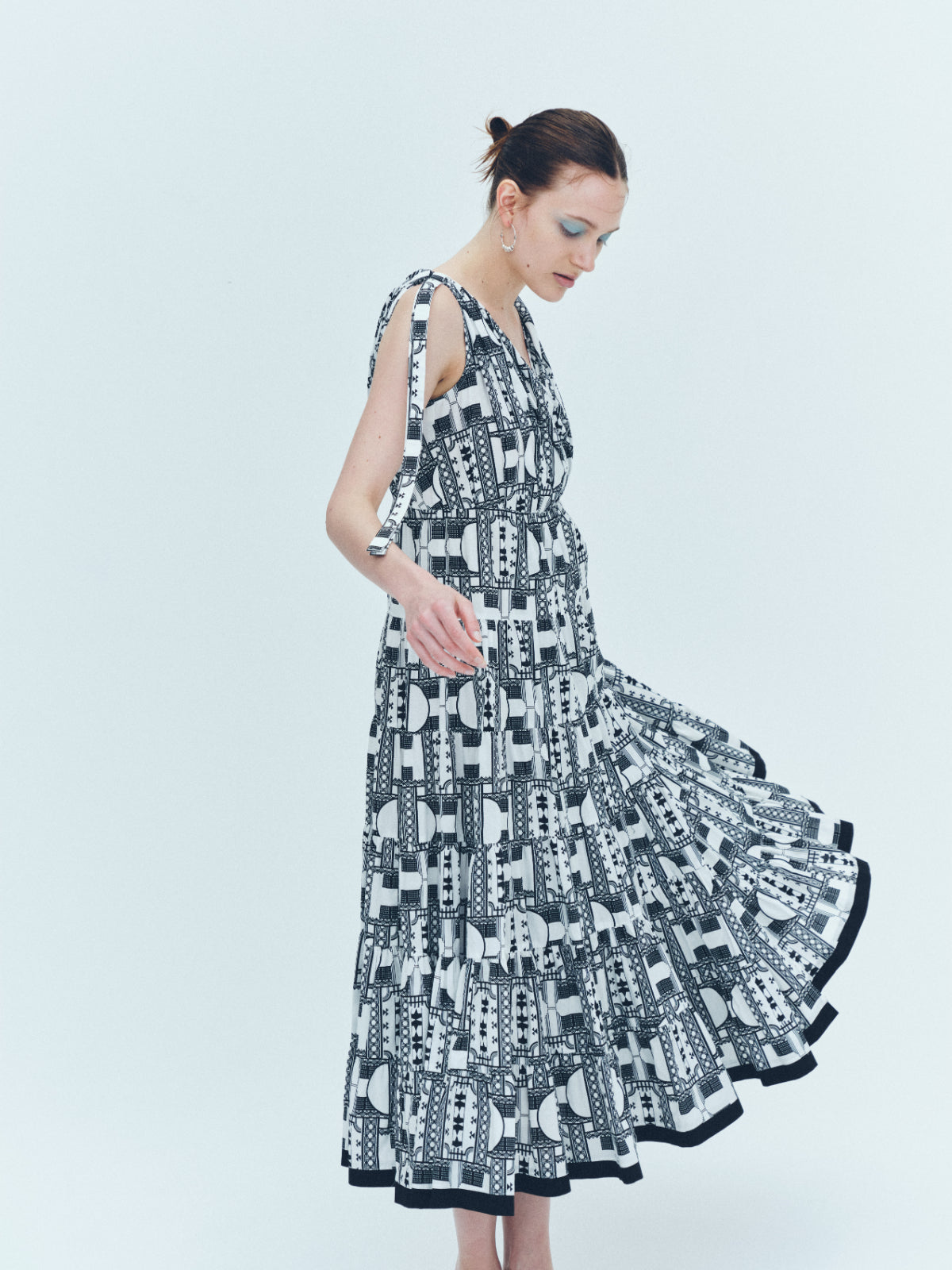 Geometric tiered Dress