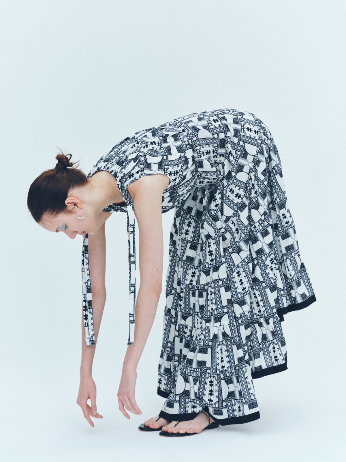 Geometric tiered Dress