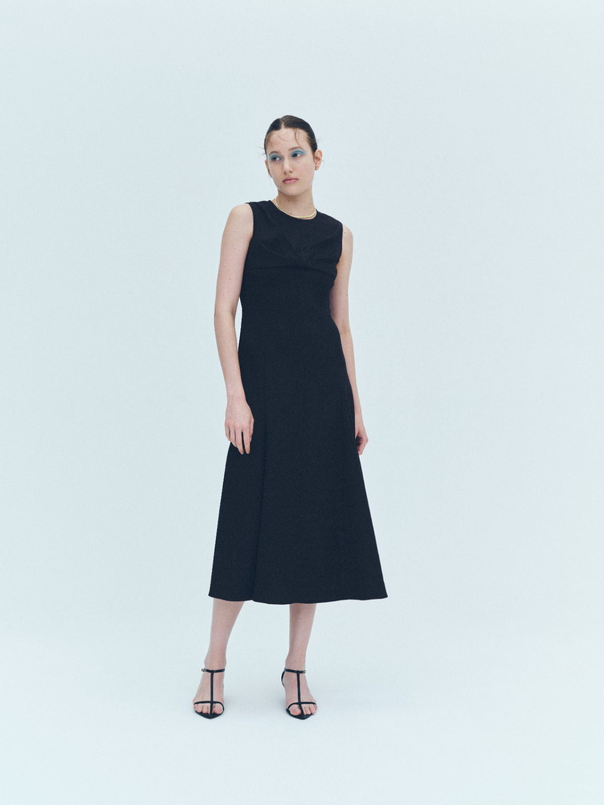 Front drape jacquard Dress