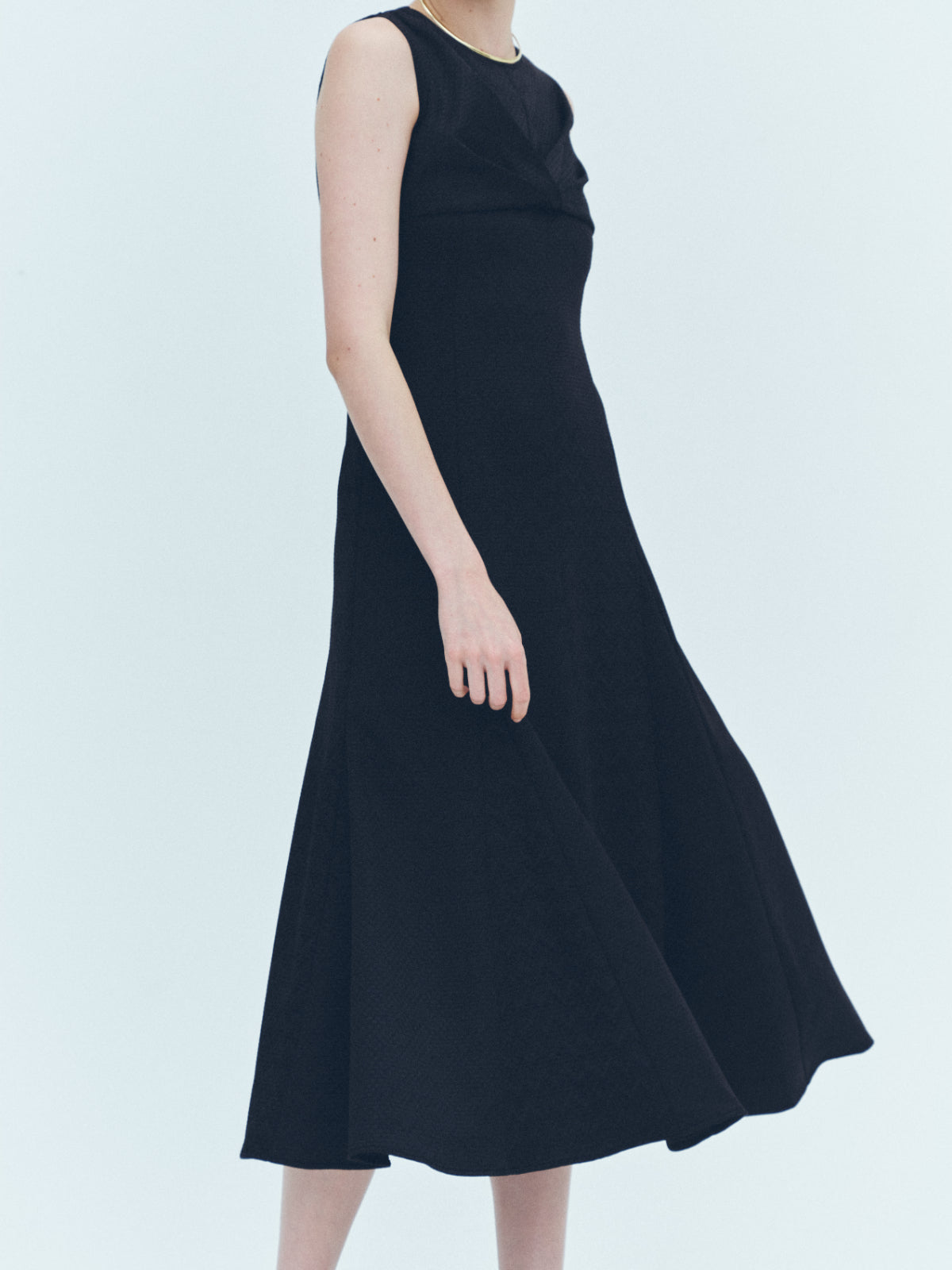 Front drape jacquard Dress