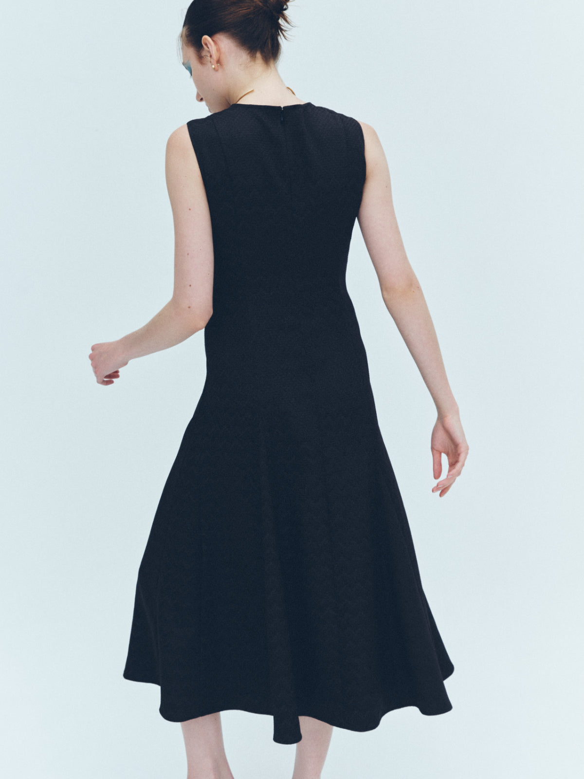 Front drape jacquard Dress