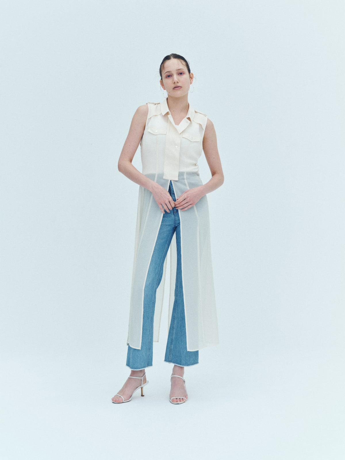Sheer trench Long gilet
