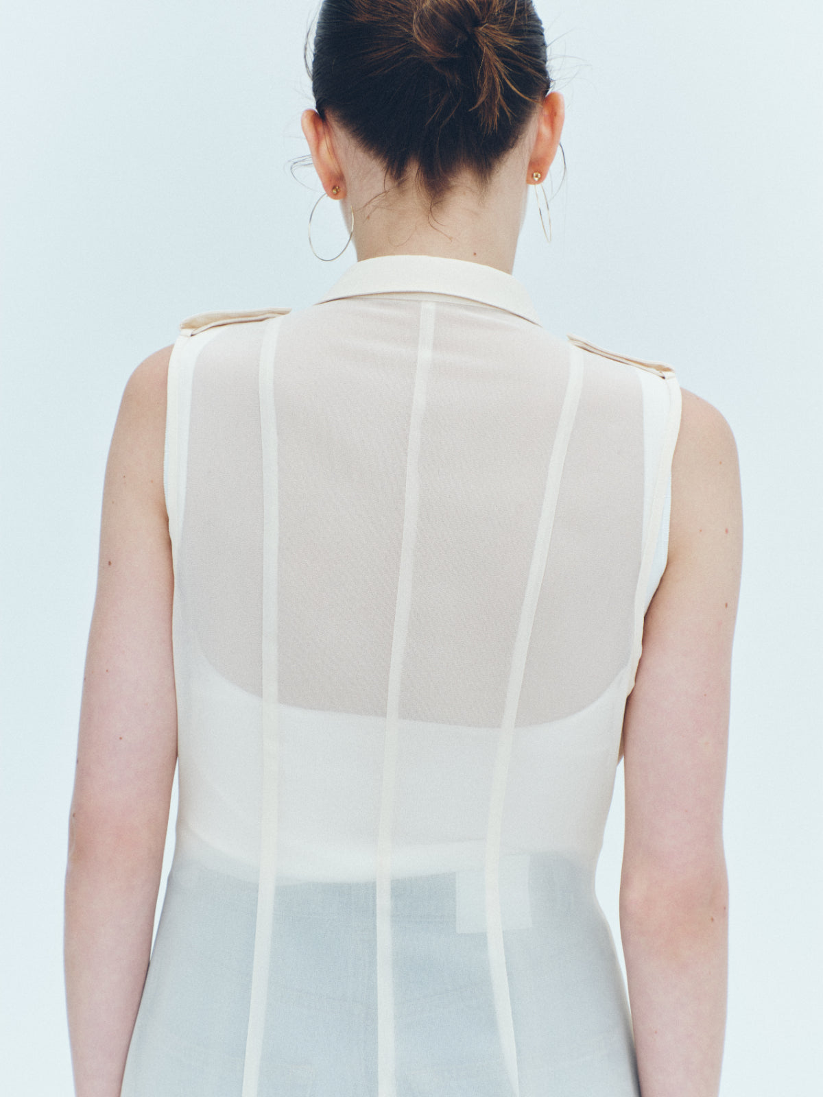 Sheer trench Long gilet