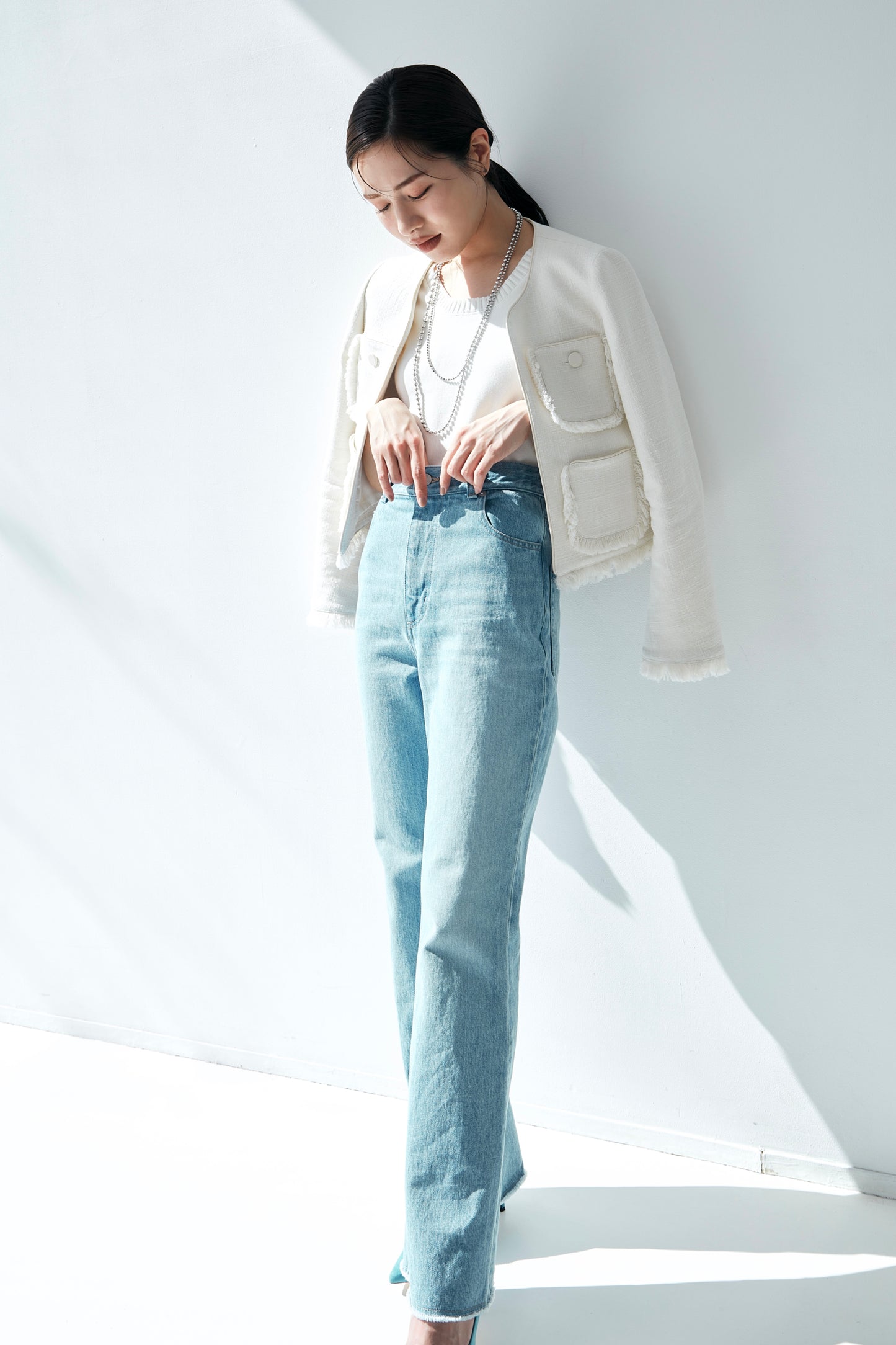 Fringe tweed Jacket