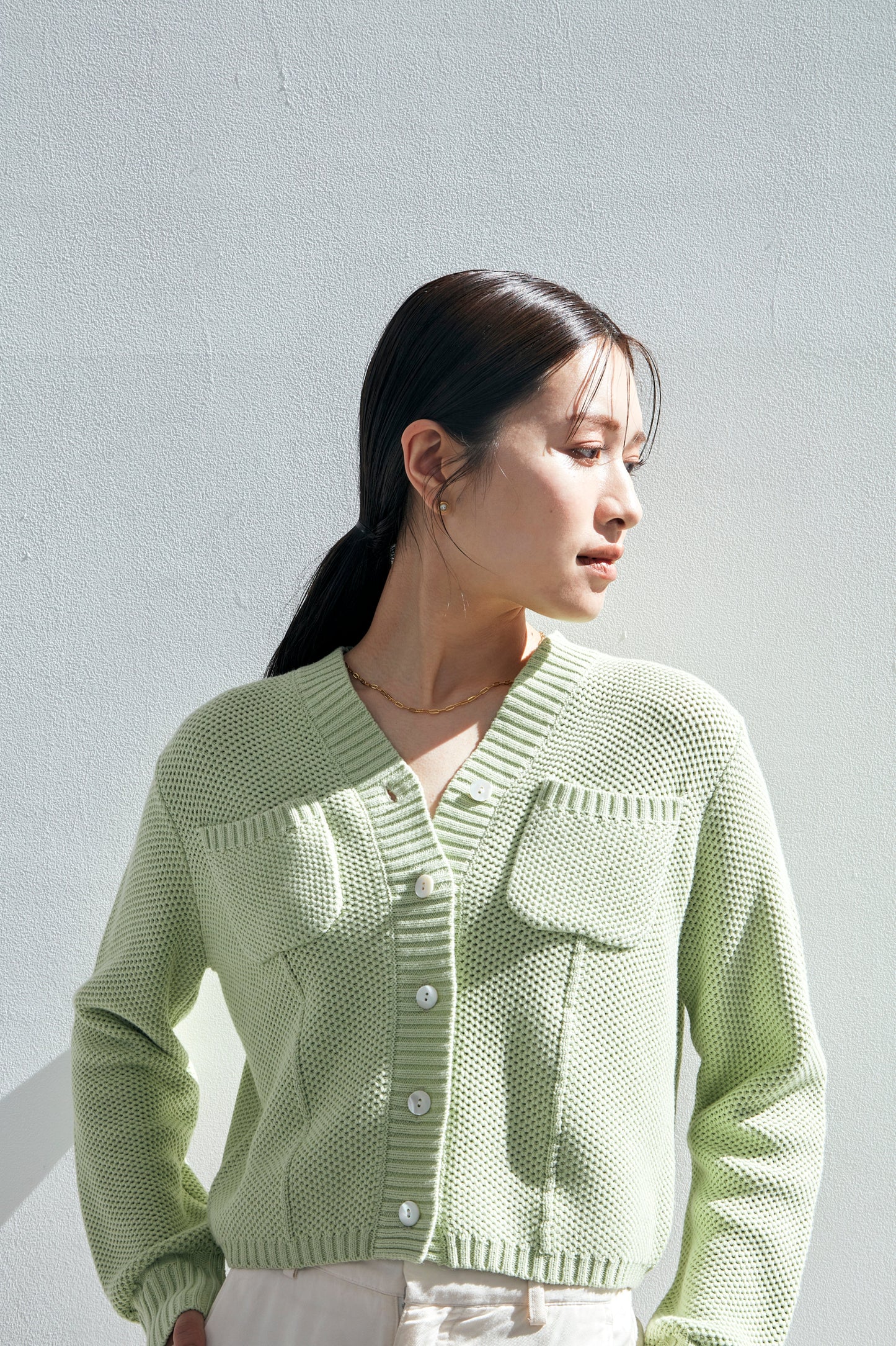 【再入荷】Basket Knit Cardigan