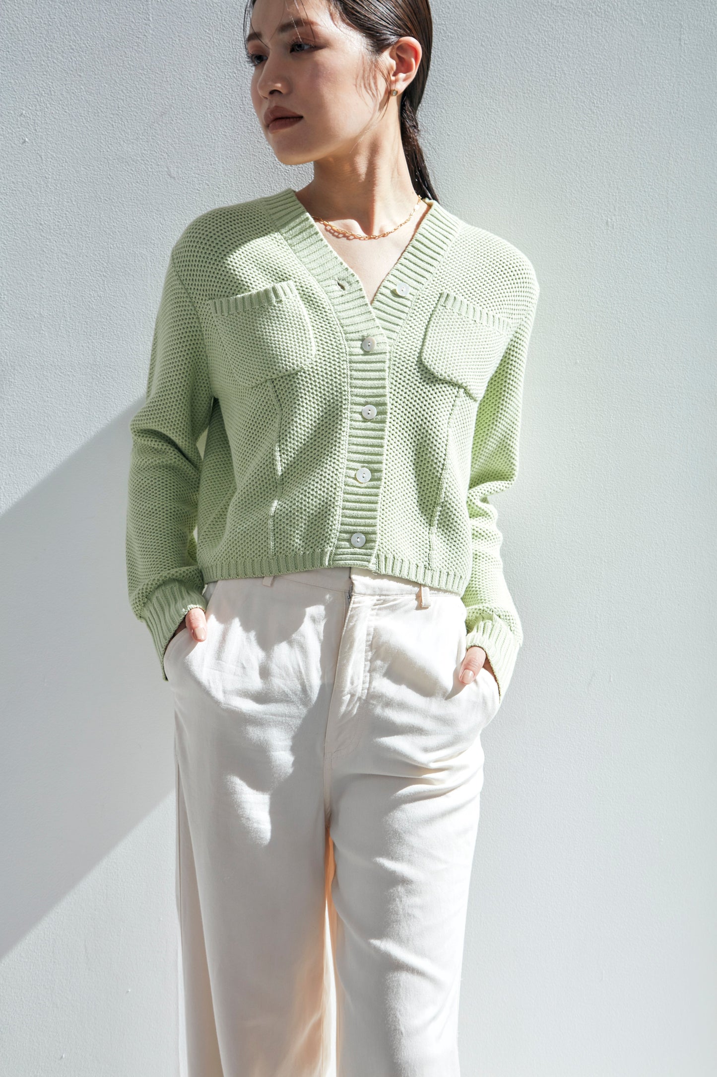 【再入荷】Basket Knit Cardigan