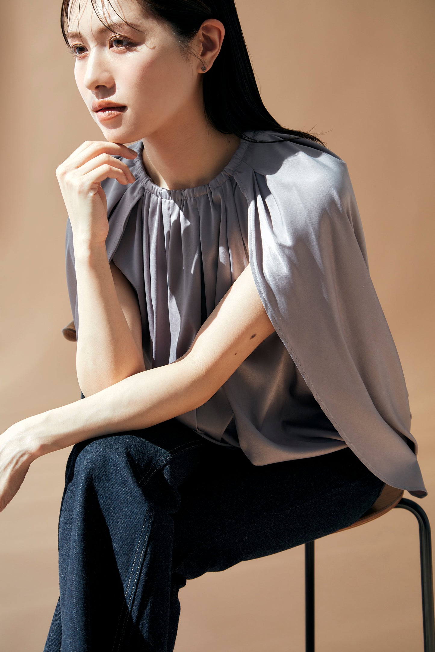 Balloon cape Blouse