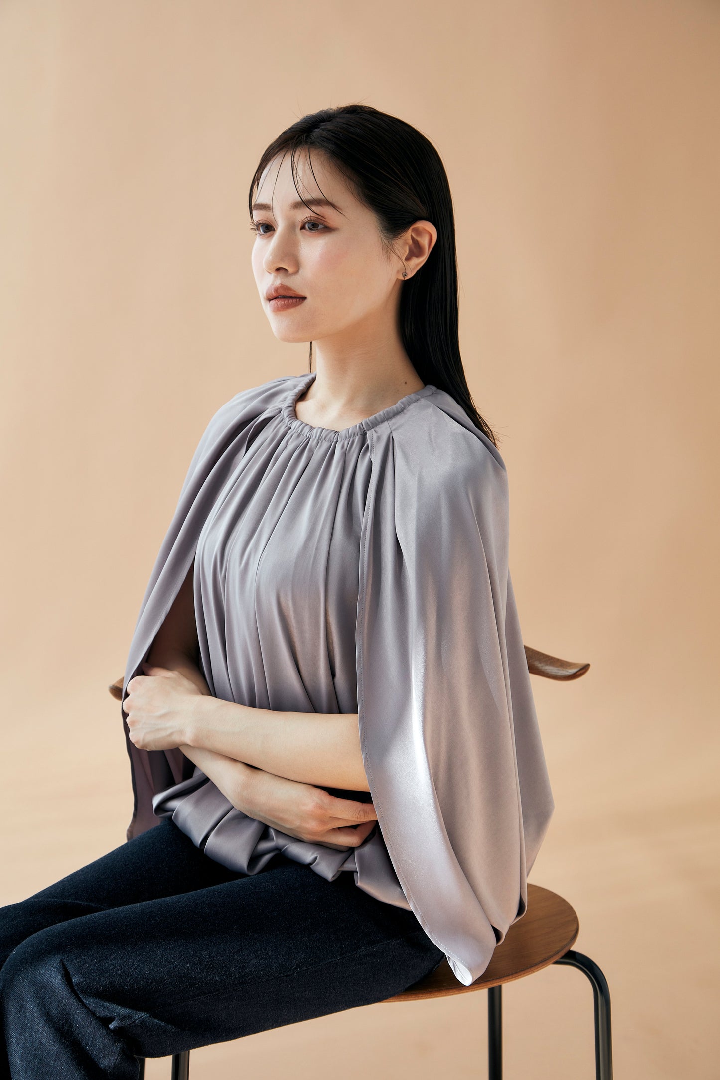 Balloon cape Blouse