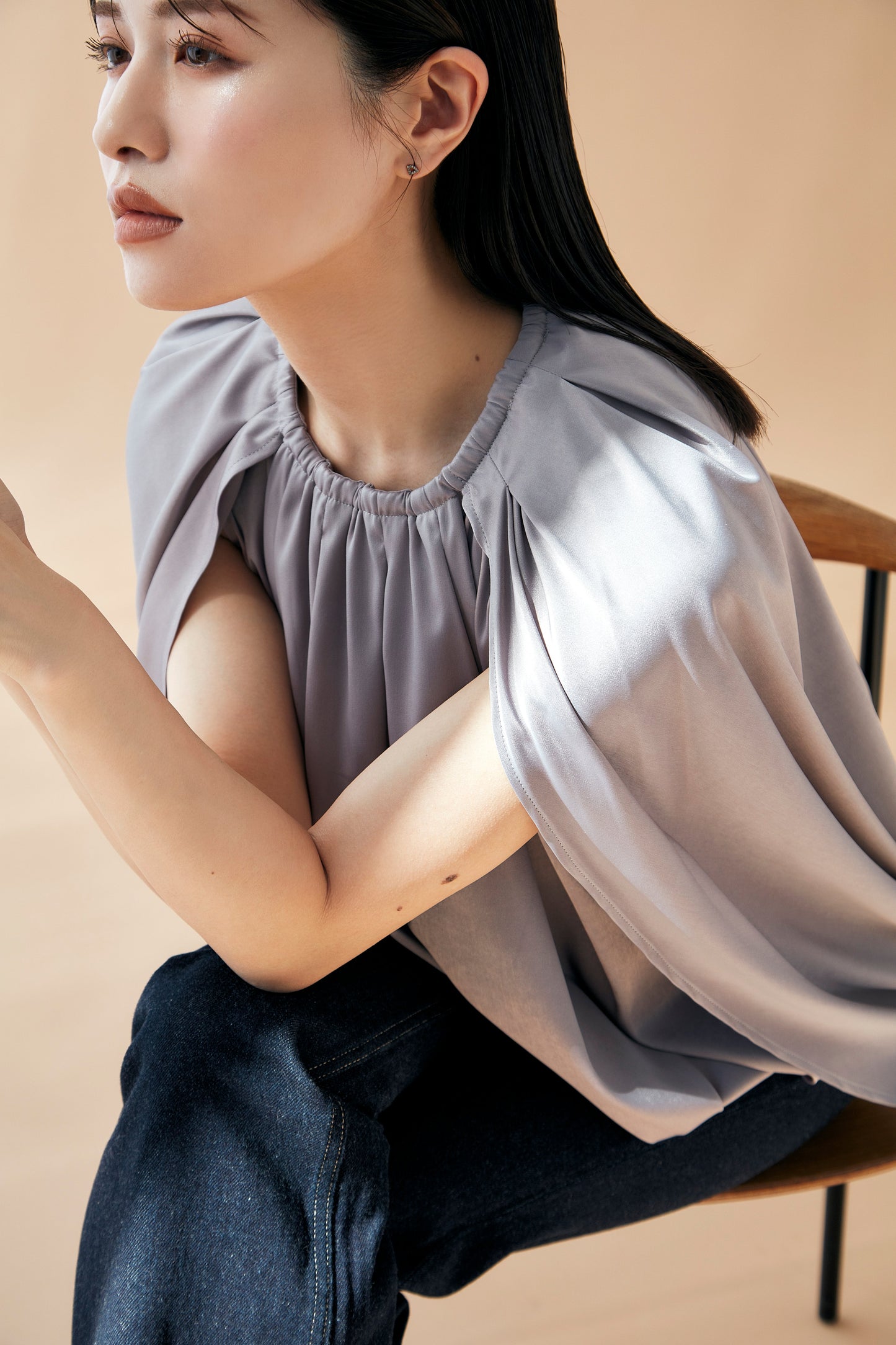 Balloon cape Blouse