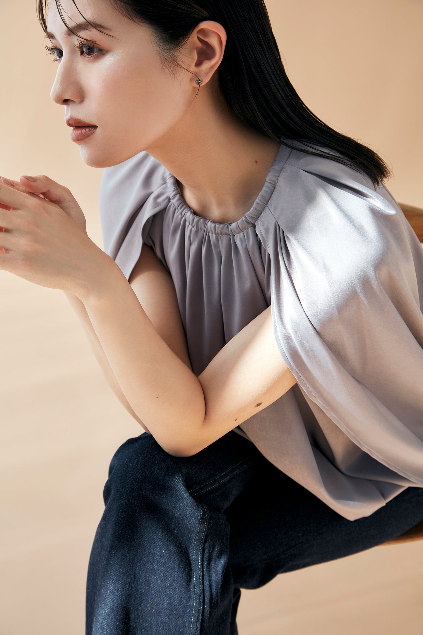 Balloon cape Blouse