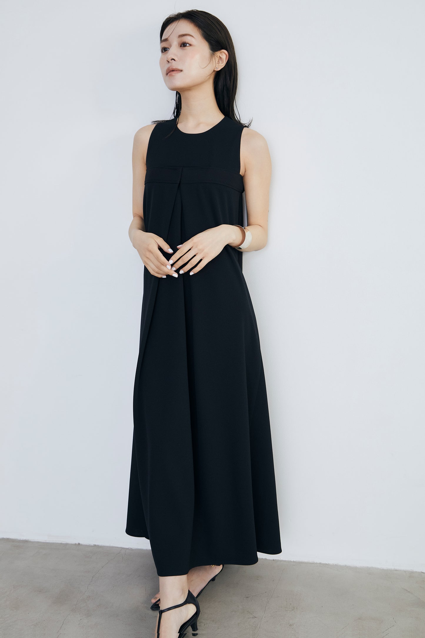 Front tuck flare Dress