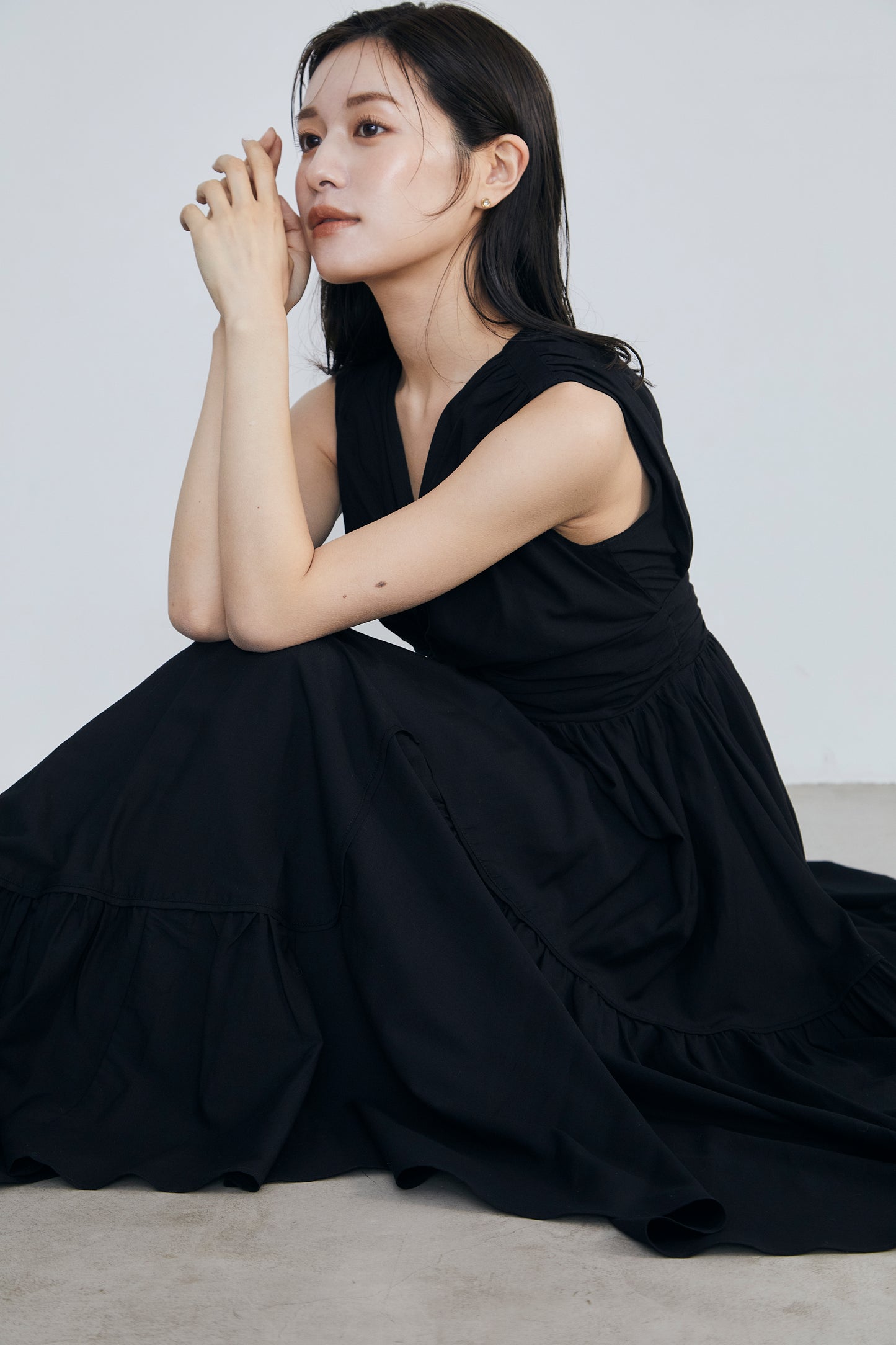 Irregular hem twist Dress