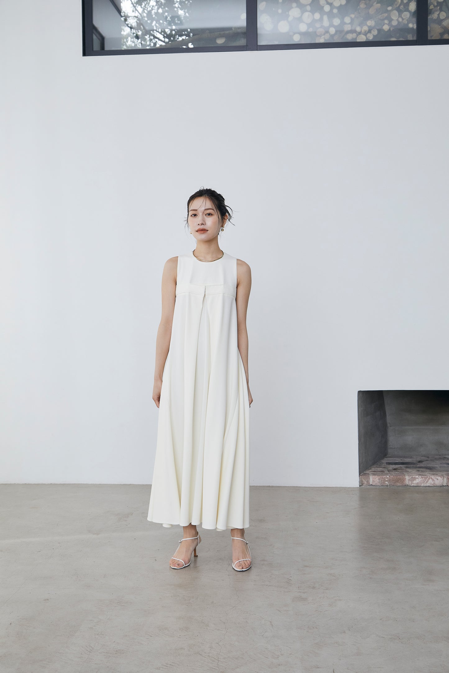 Front tuck flare Dress