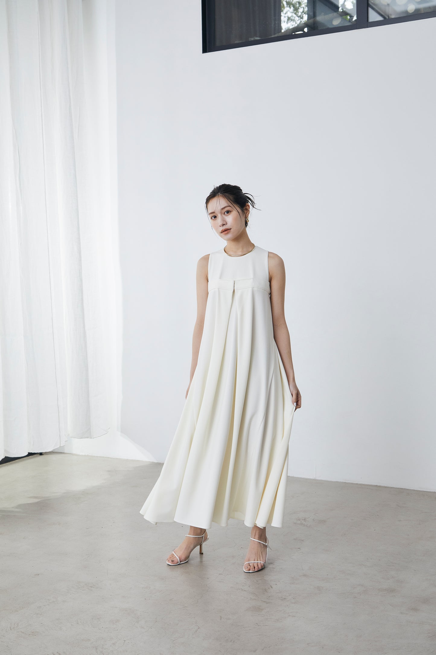 Front tuck flare Dress