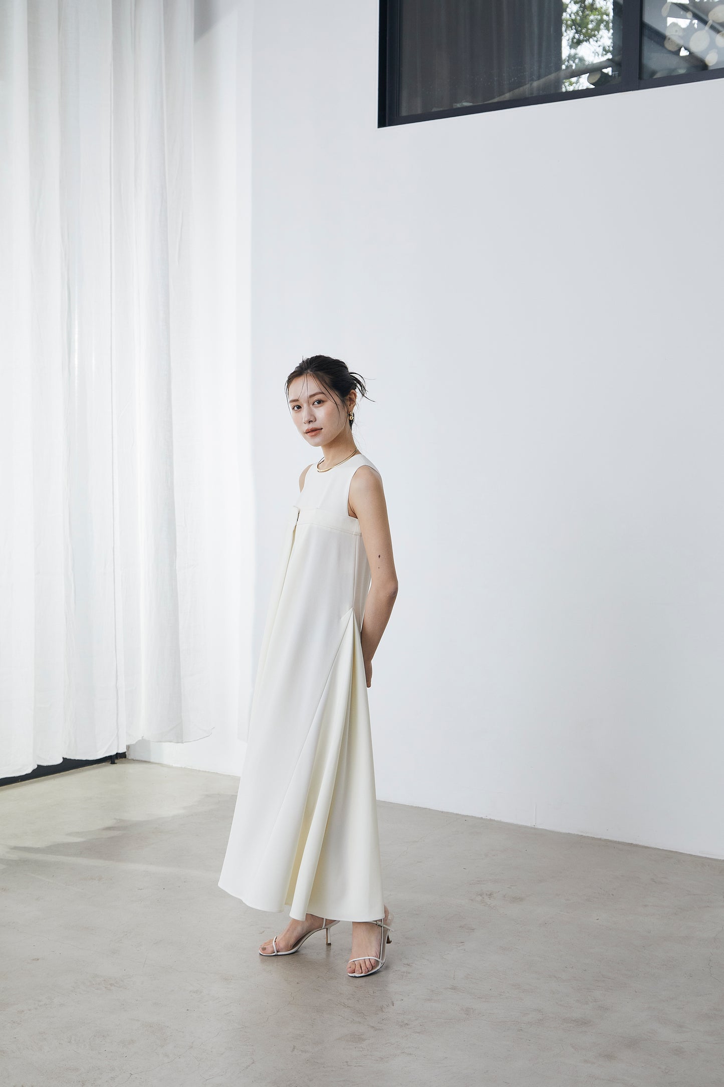 Front tuck flare Dress