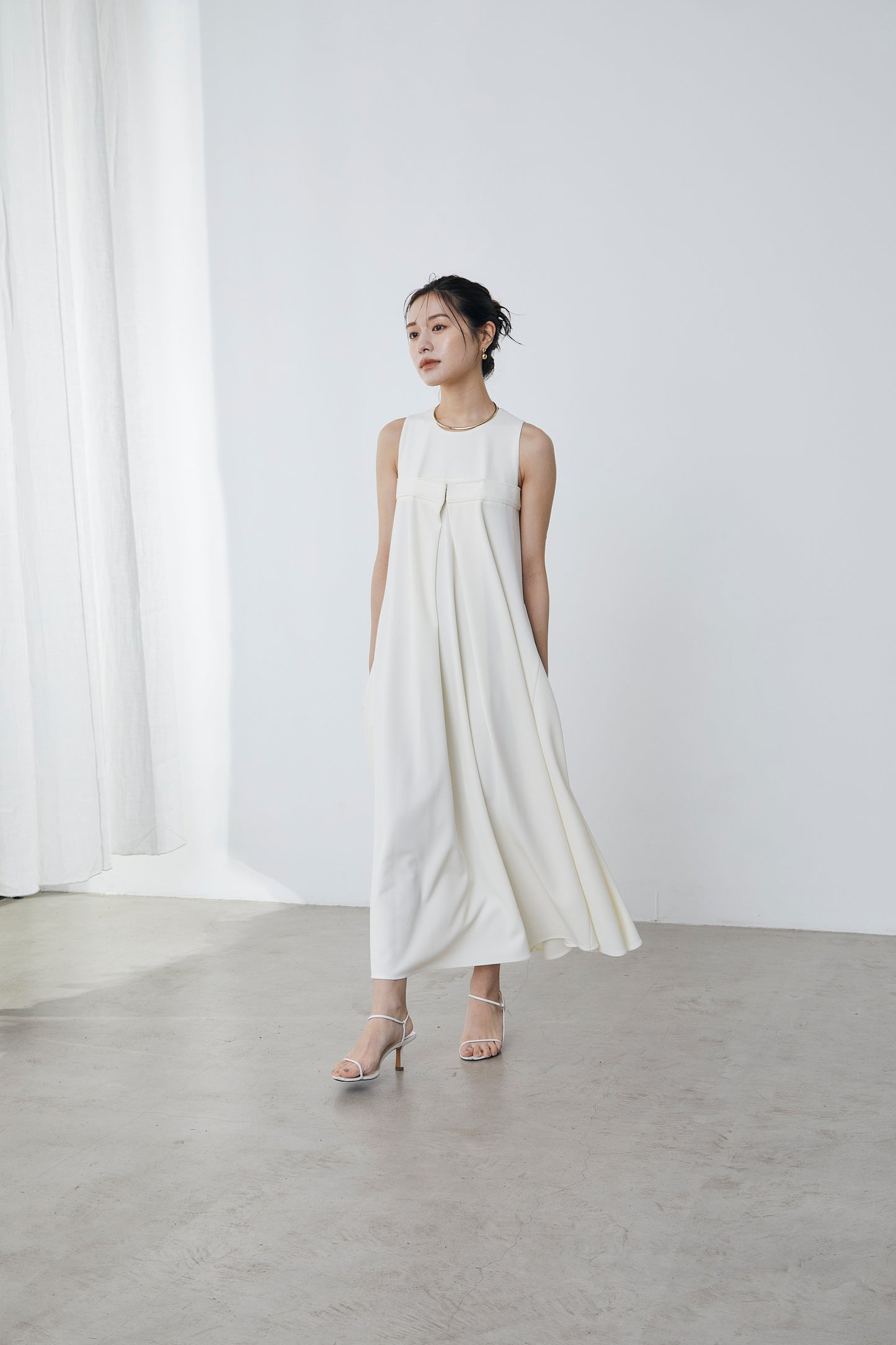 Front tuck flare Dress