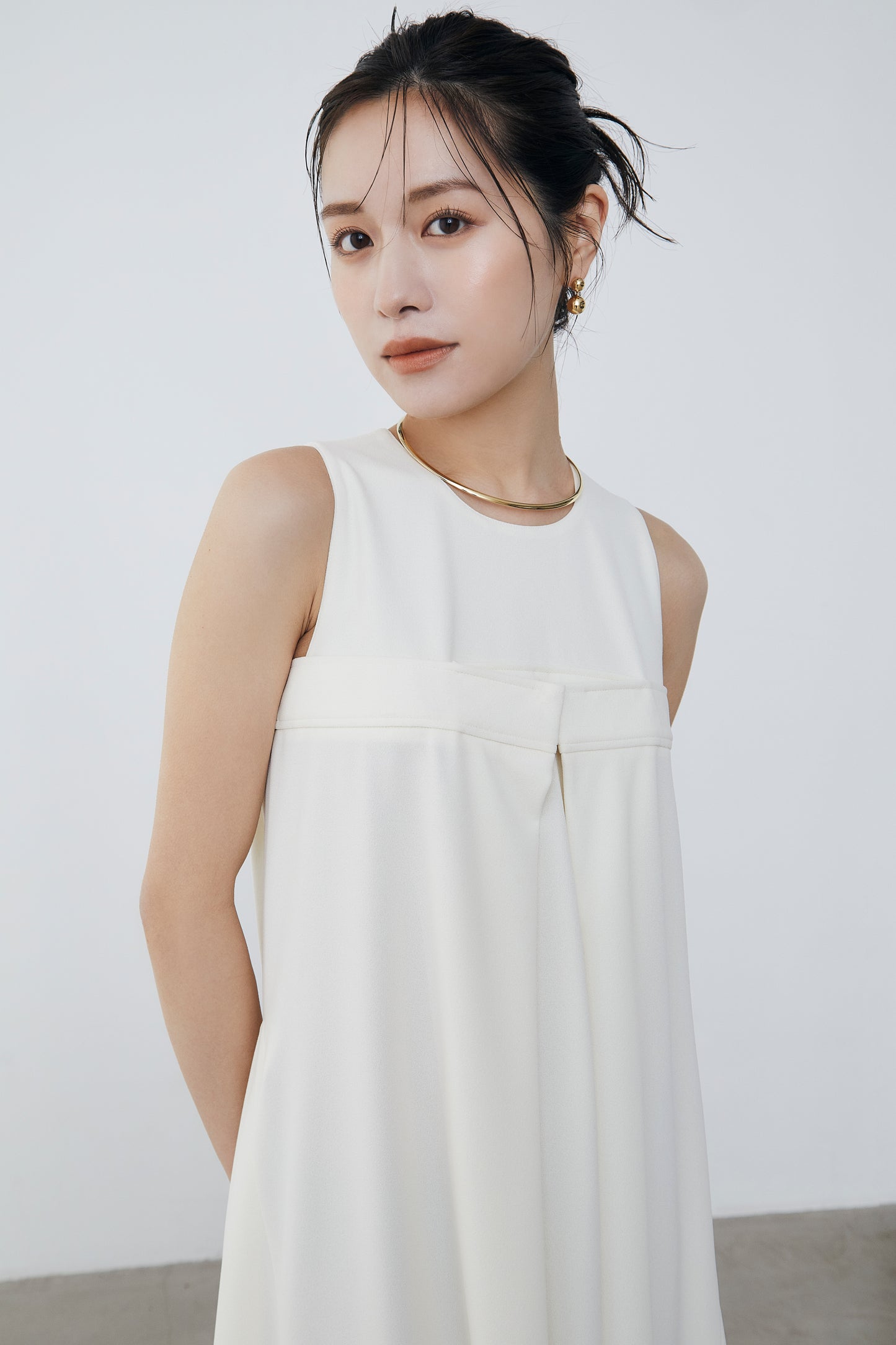 Front tuck flare Dress