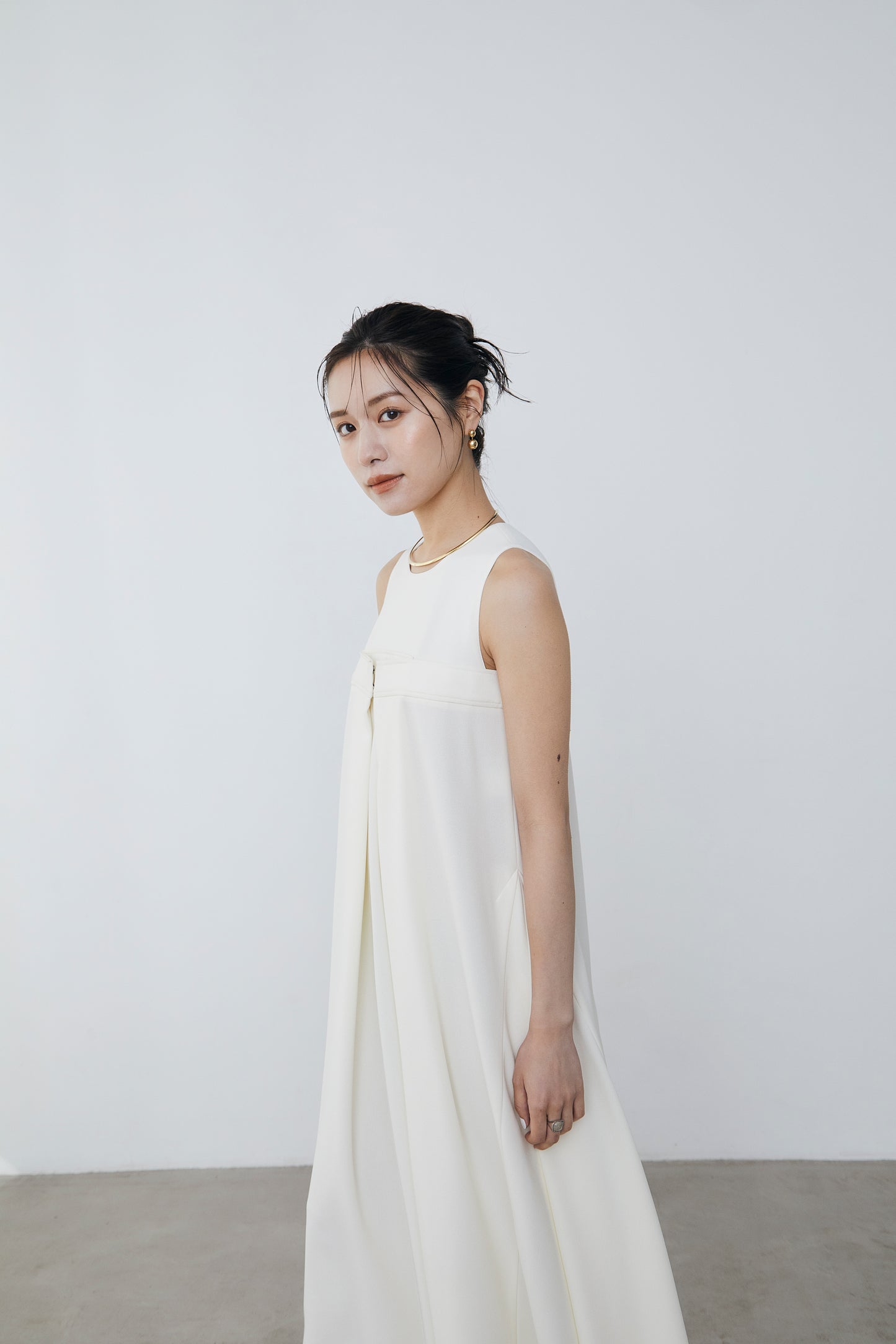 Front tuck flare Dress