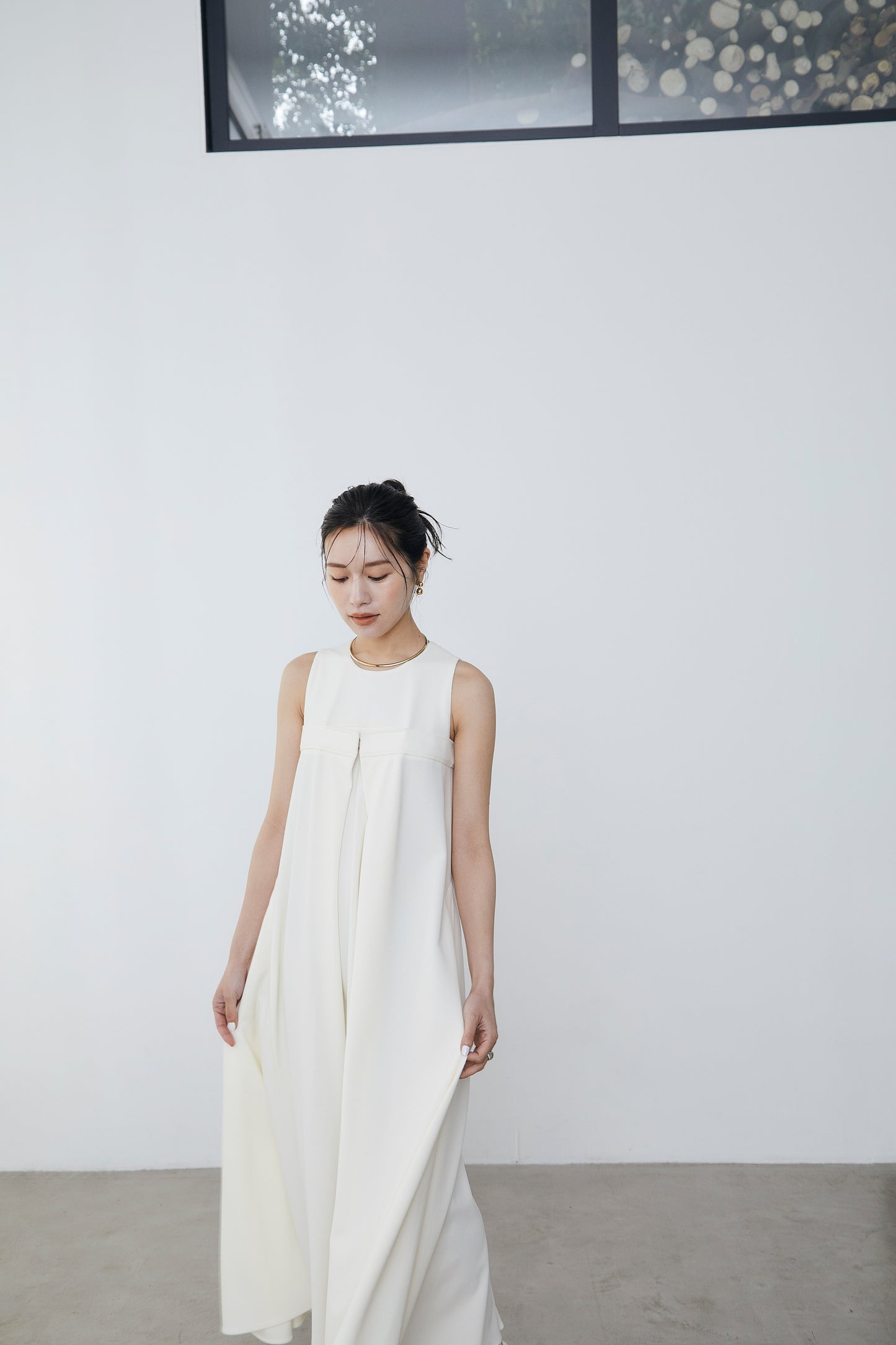 Front tuck flare Dress