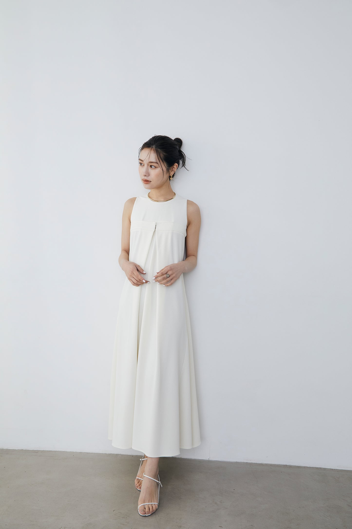 Front tuck flare Dress