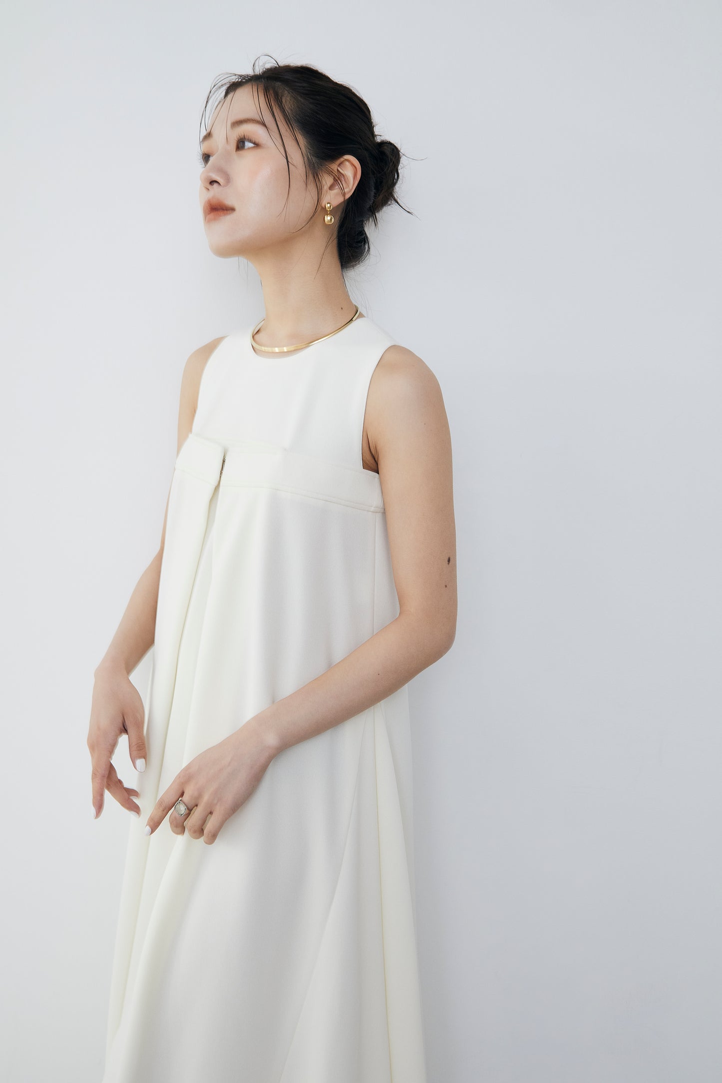 Front tuck flare Dress