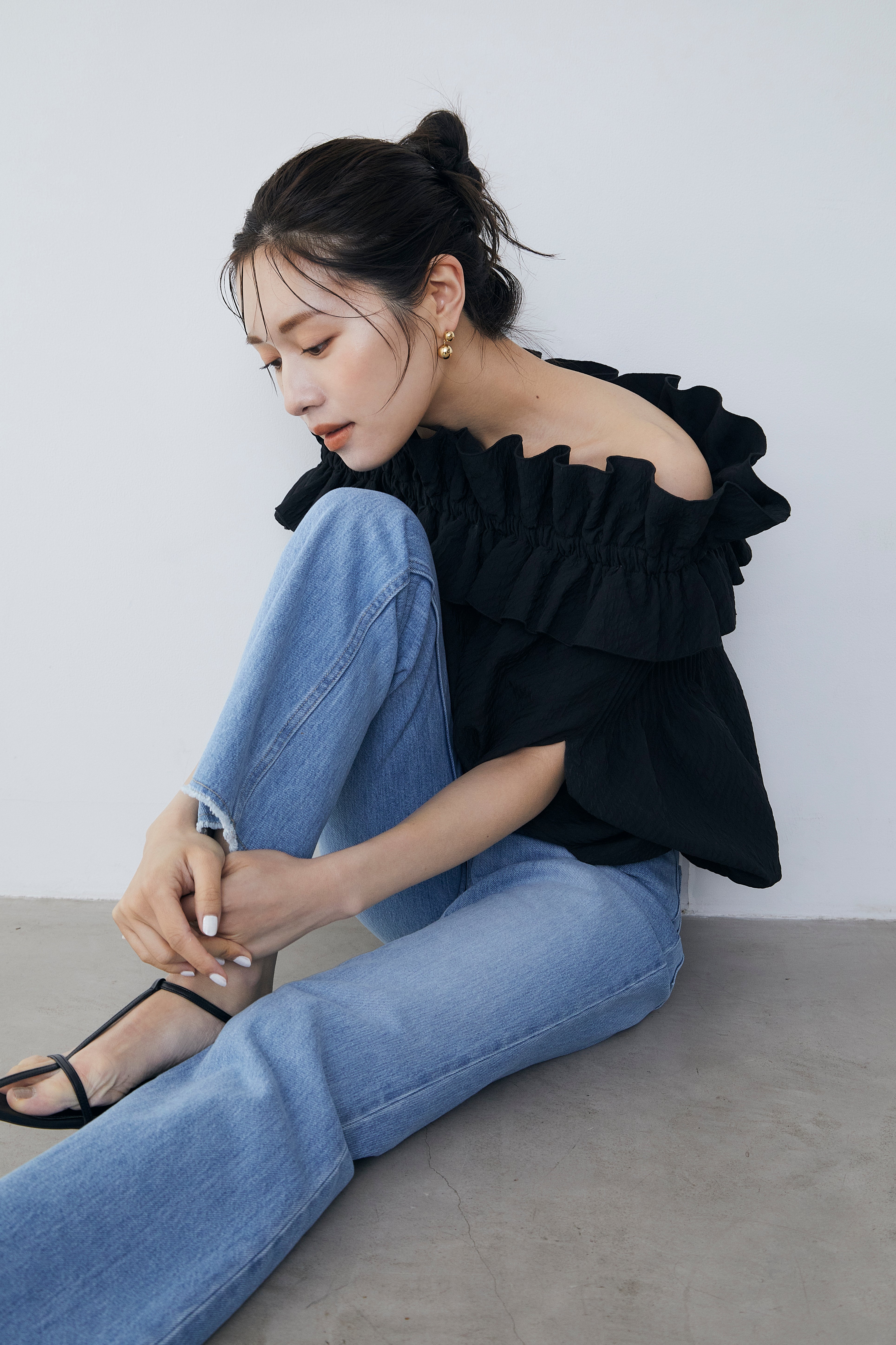 Raffle balloon cape Blouse