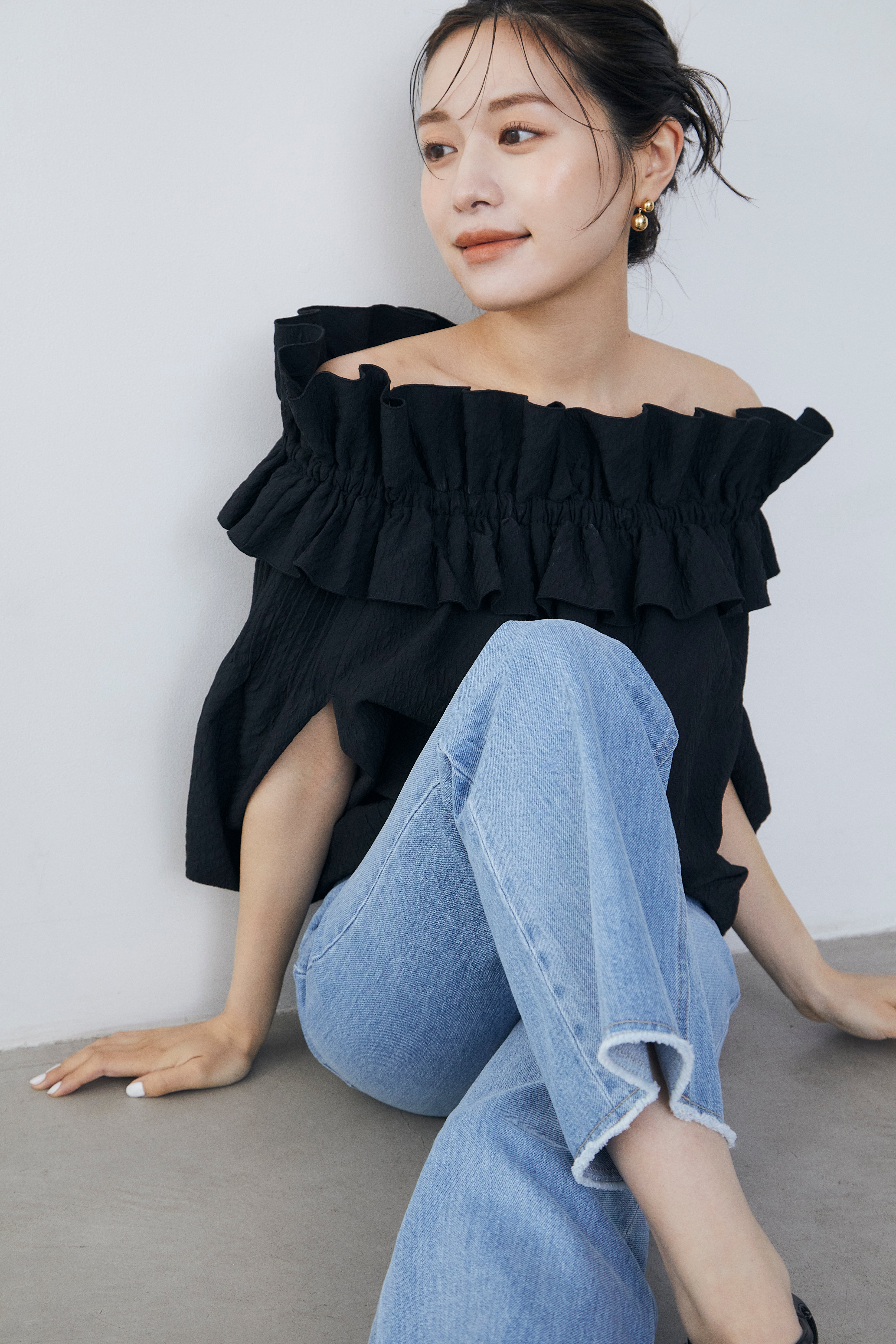 Raffle balloon cape Blouse