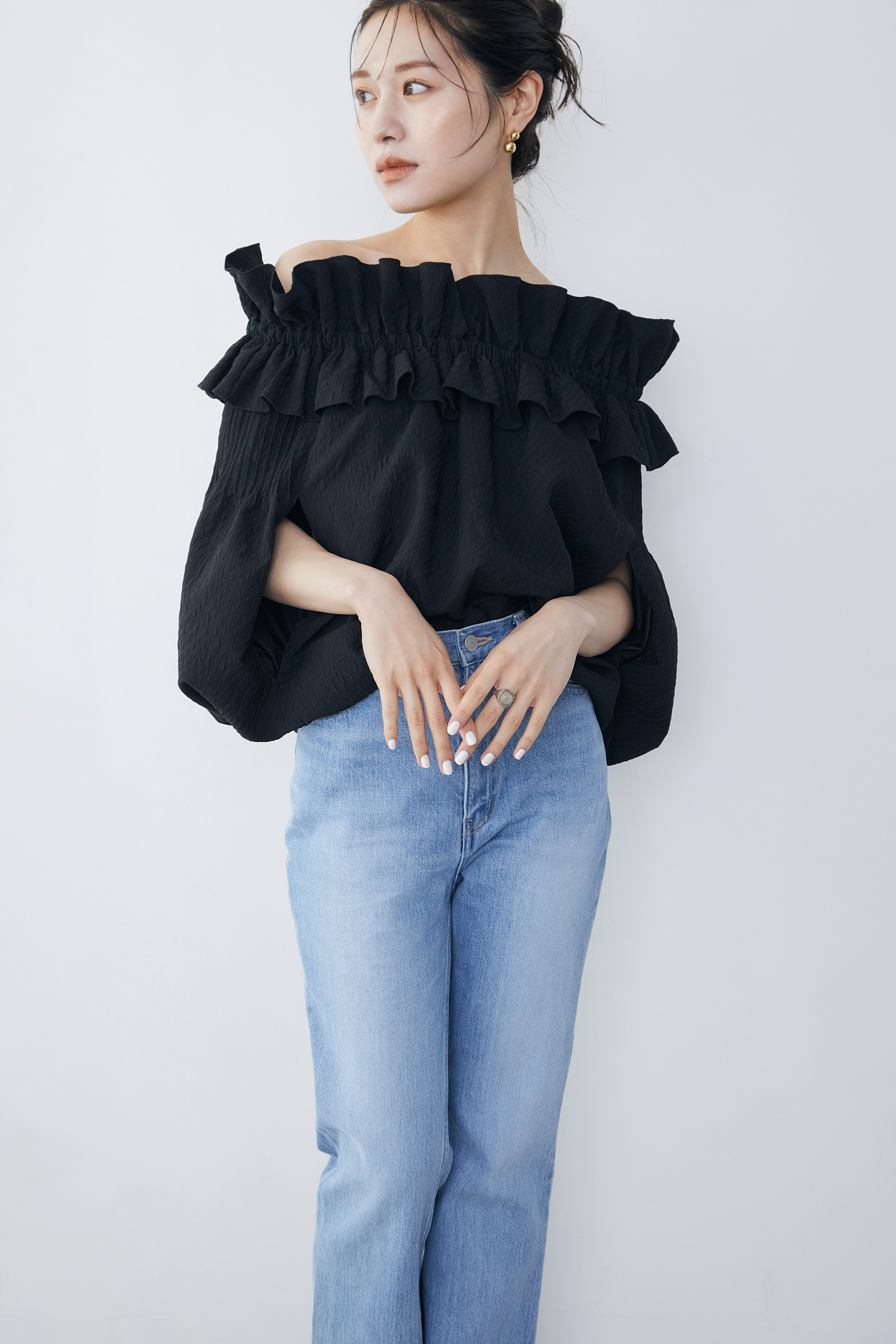 Raffle balloon cape Blouse