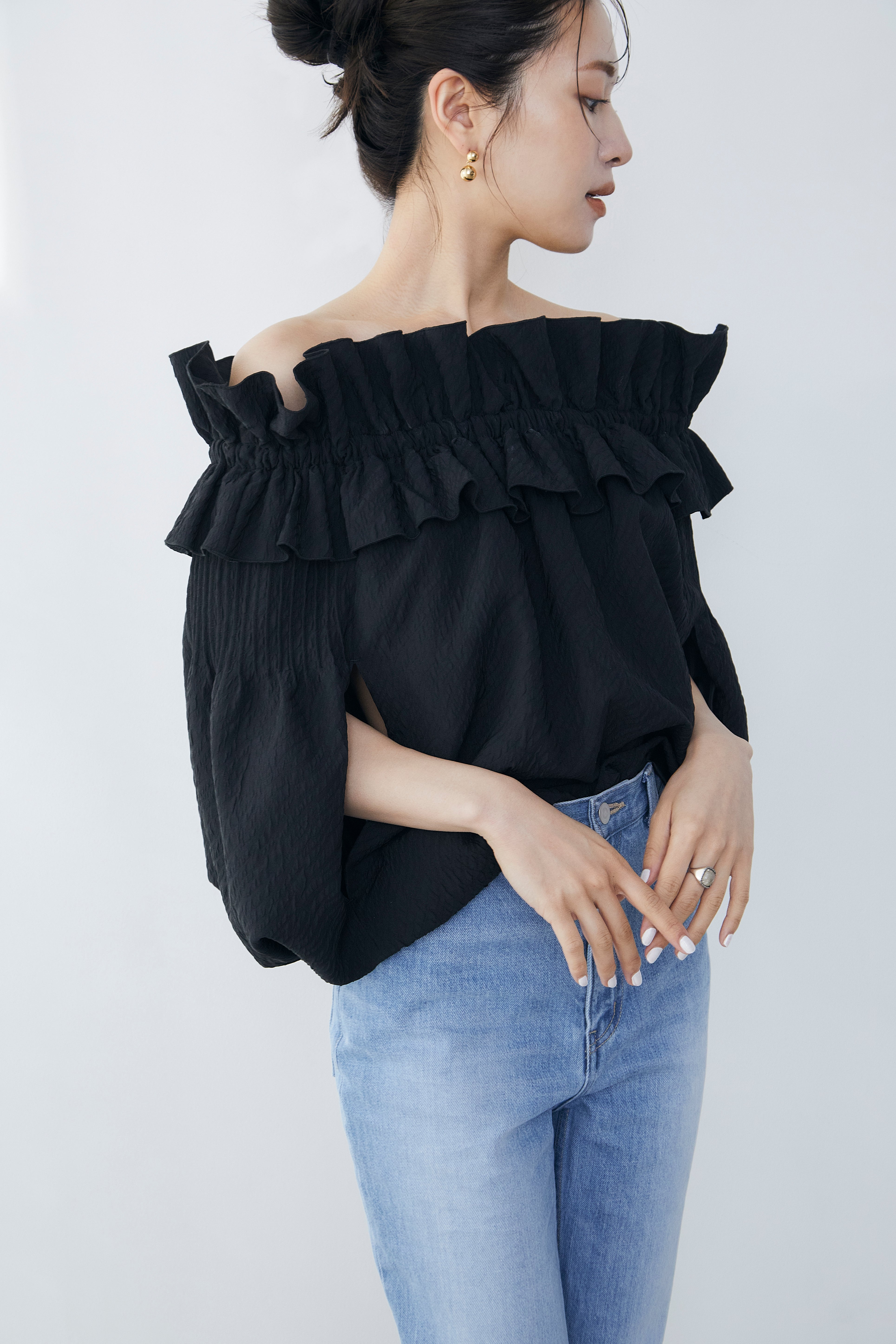 Raffle balloon cape Blouse