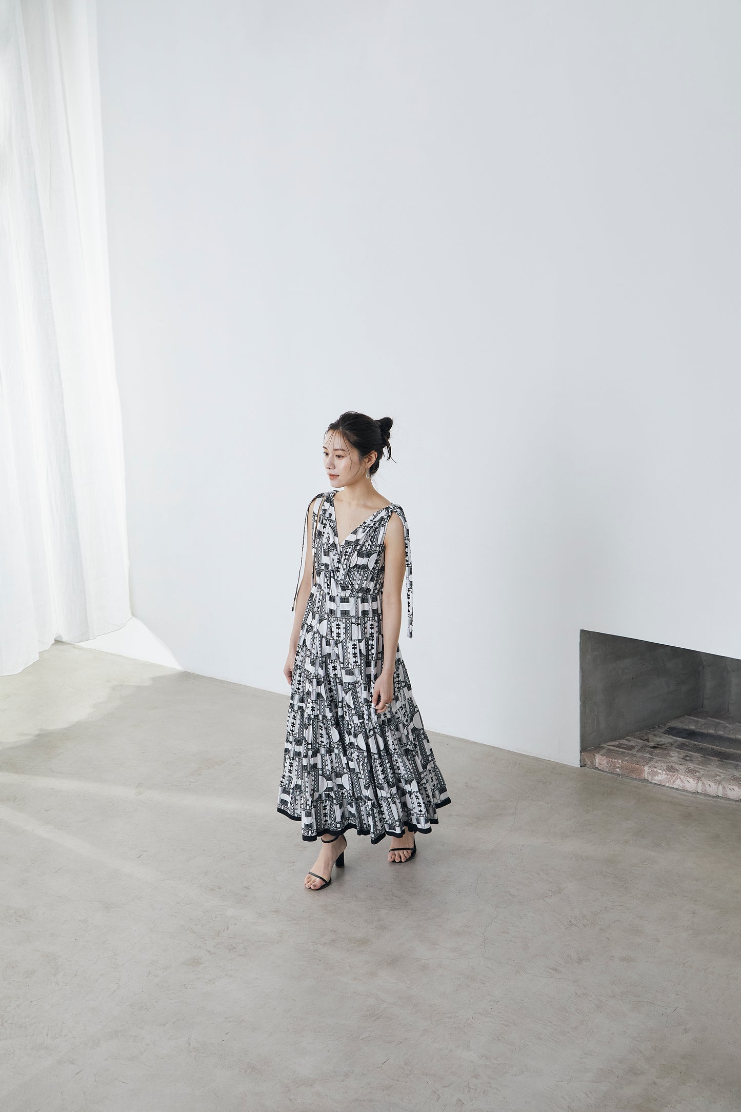 Geometric tiered Dress