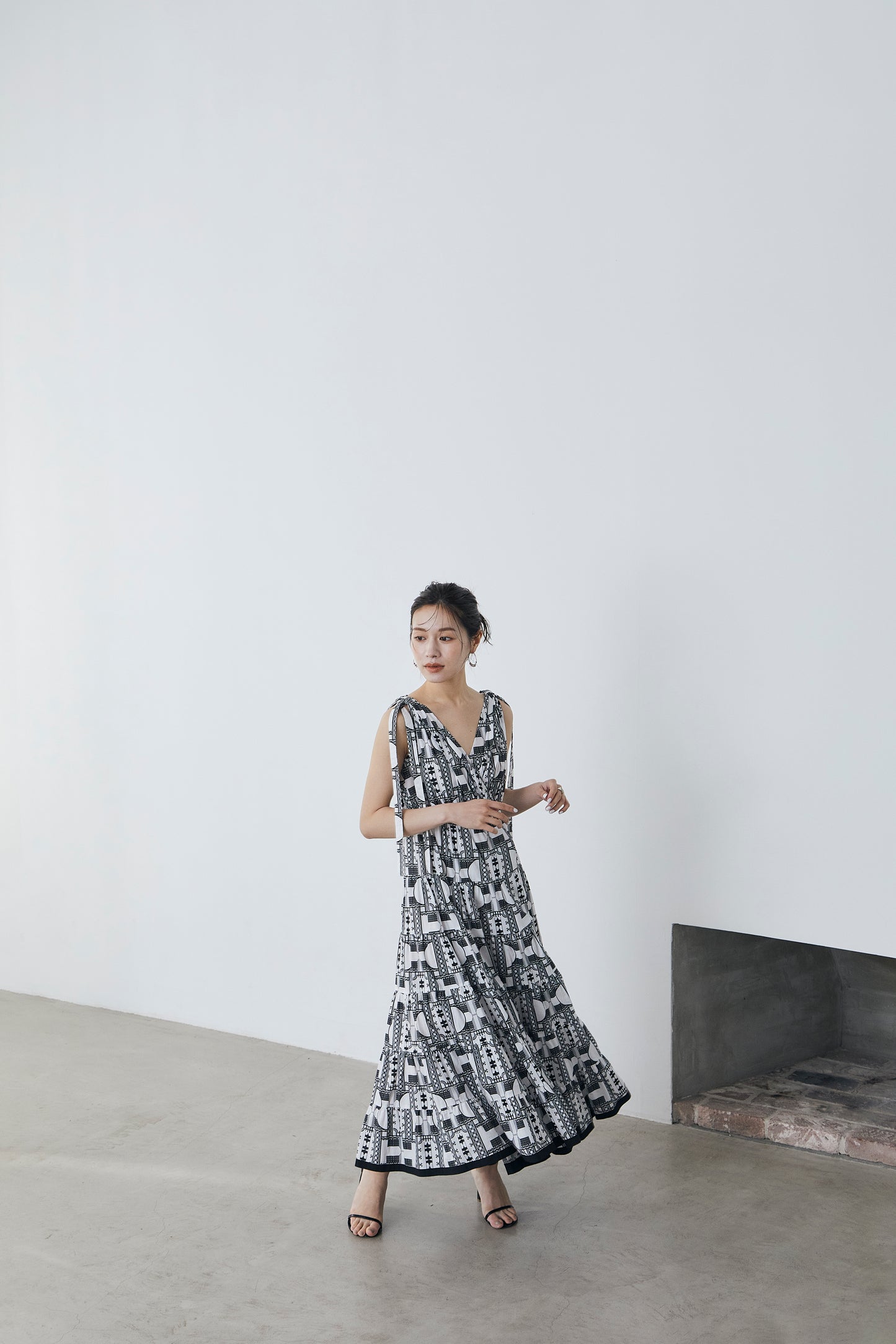 Geometric tiered Dress
