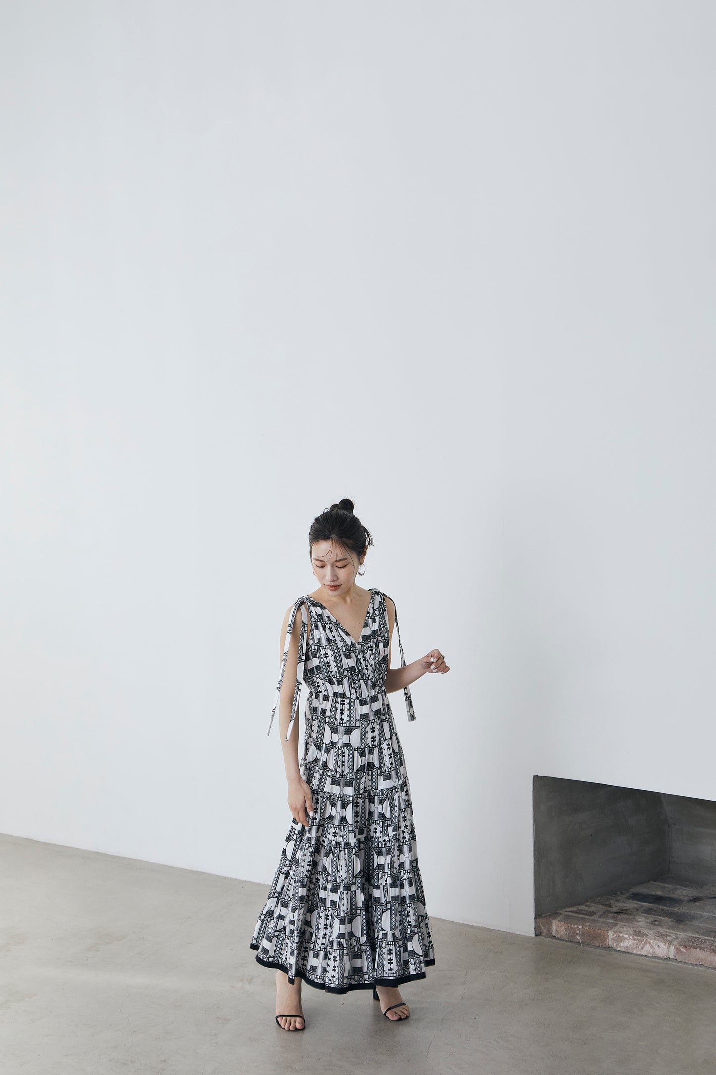 Geometric tiered Dress