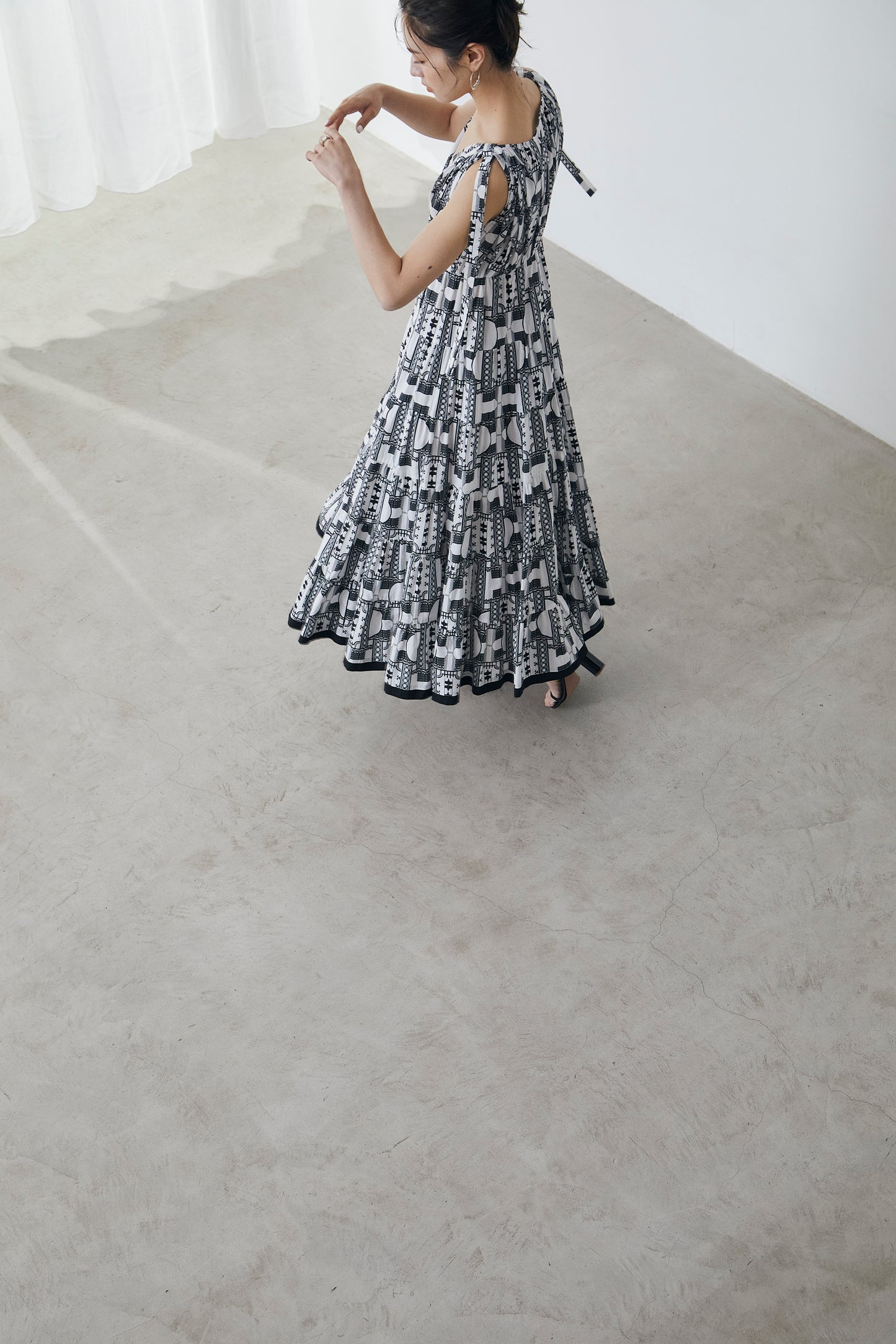 Geometric tiered Dress