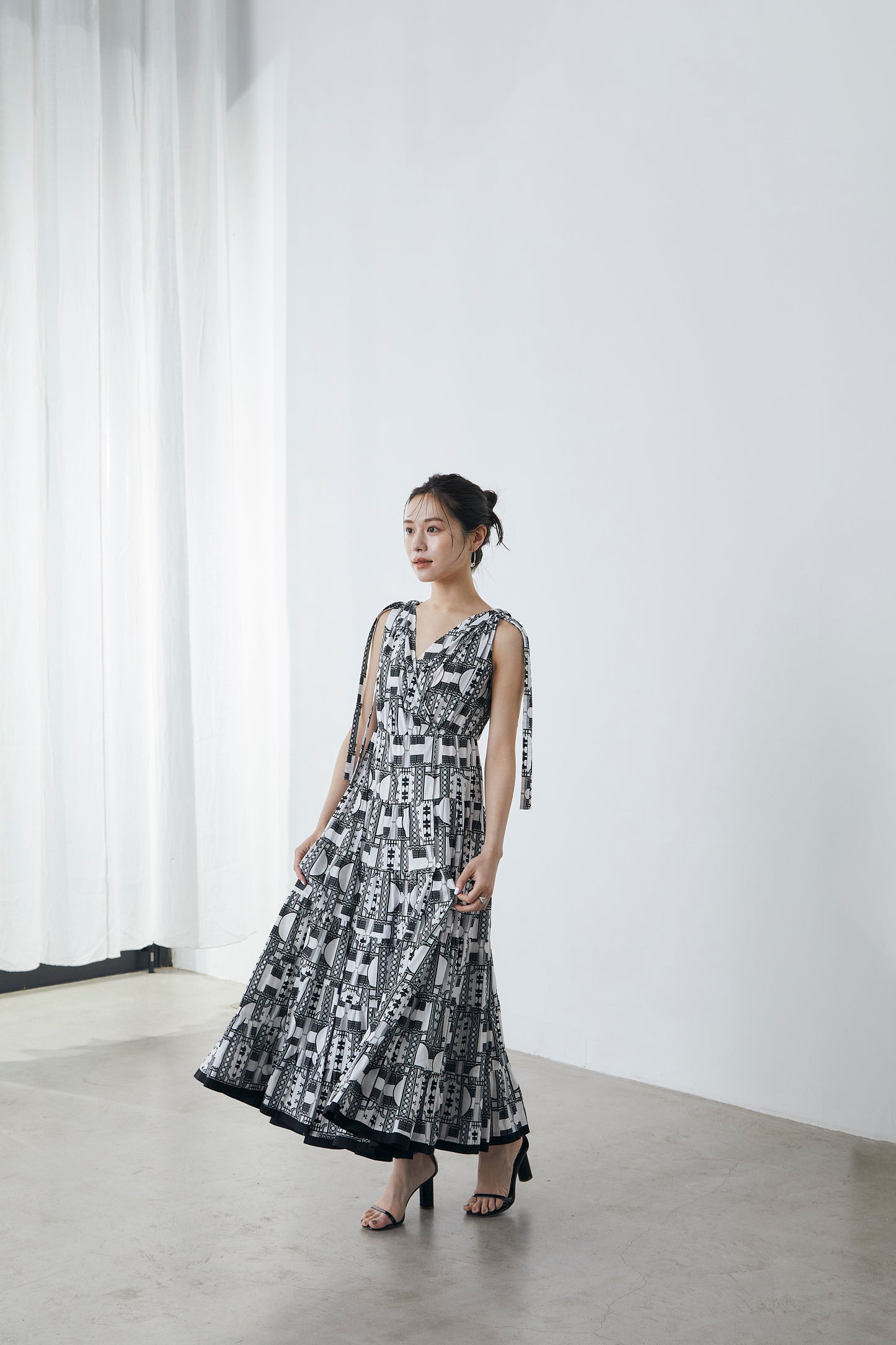 Geometric tiered Dress
