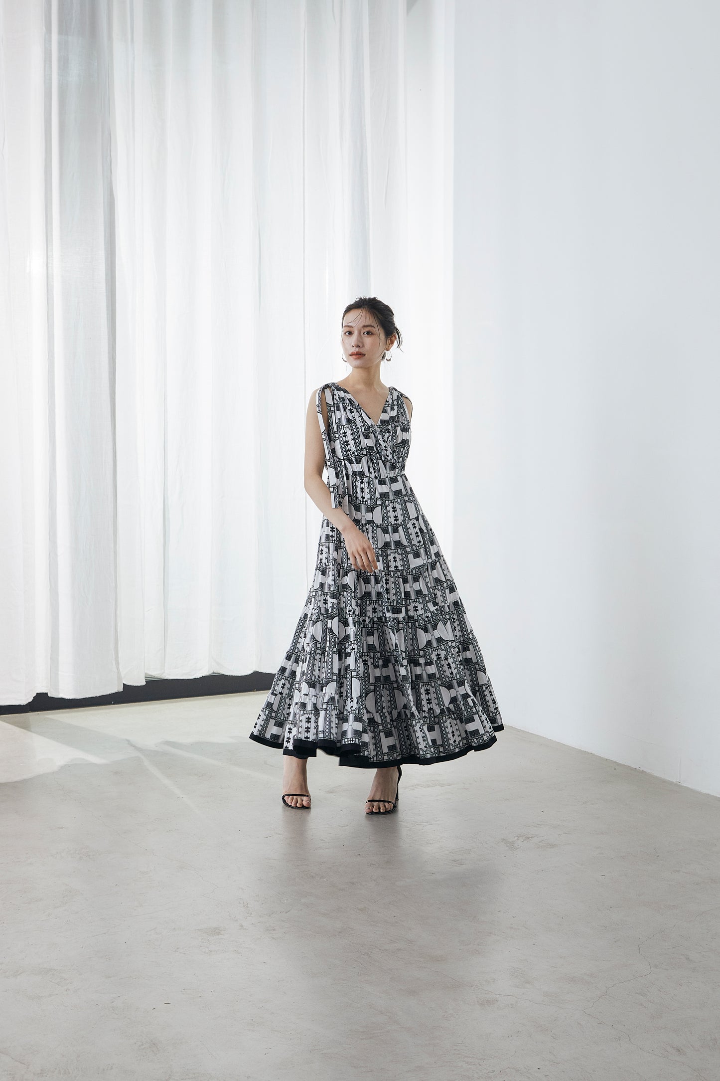 Geometric tiered Dress
