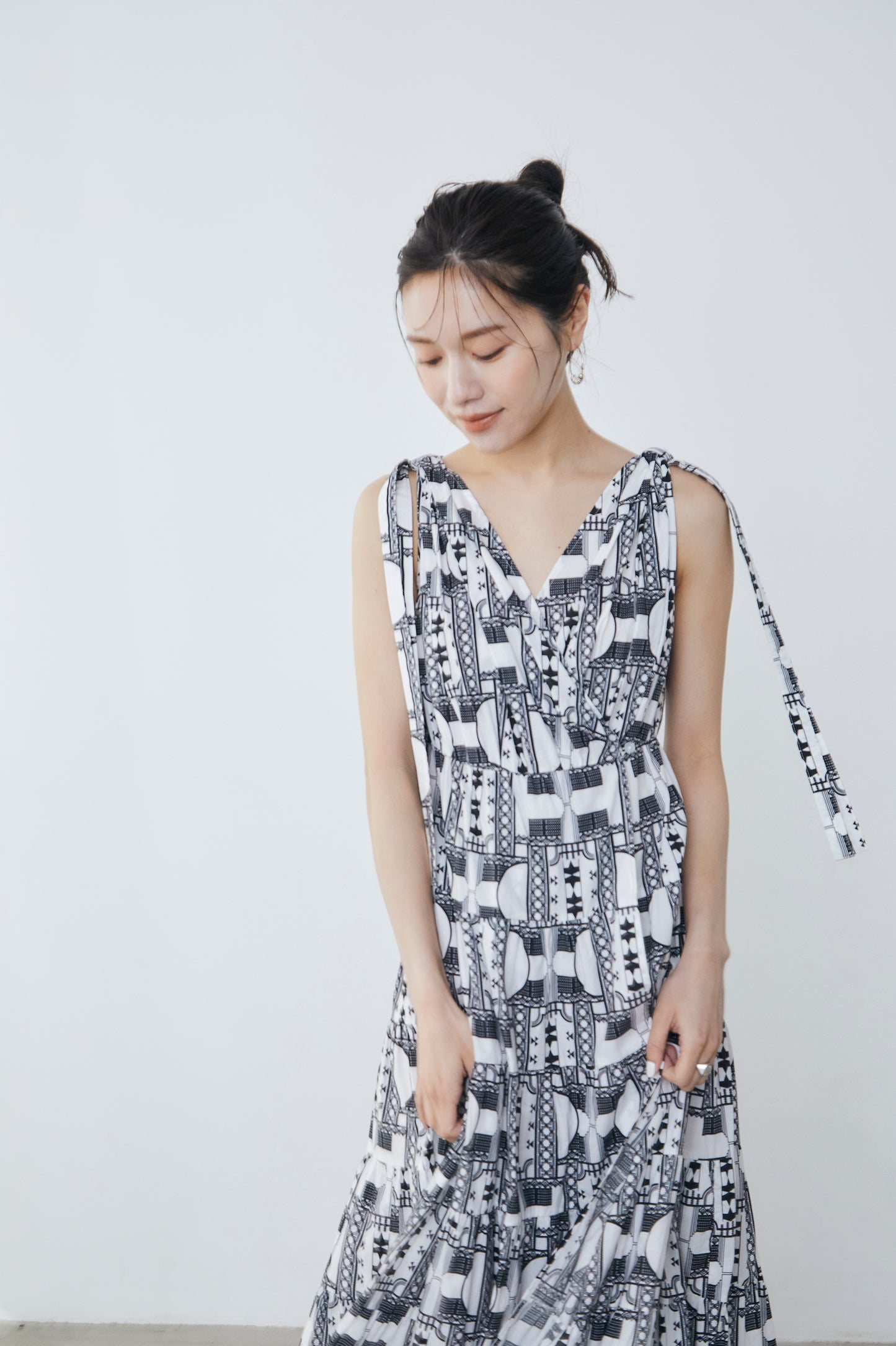 Geometric tiered Dress