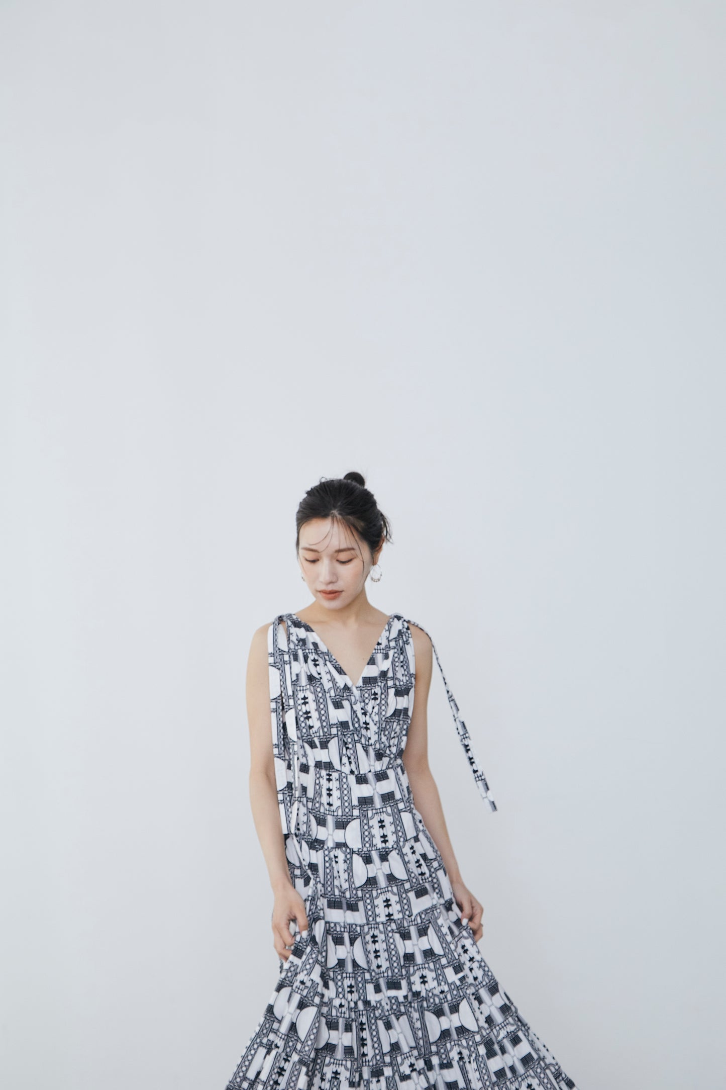 Geometric tiered Dress