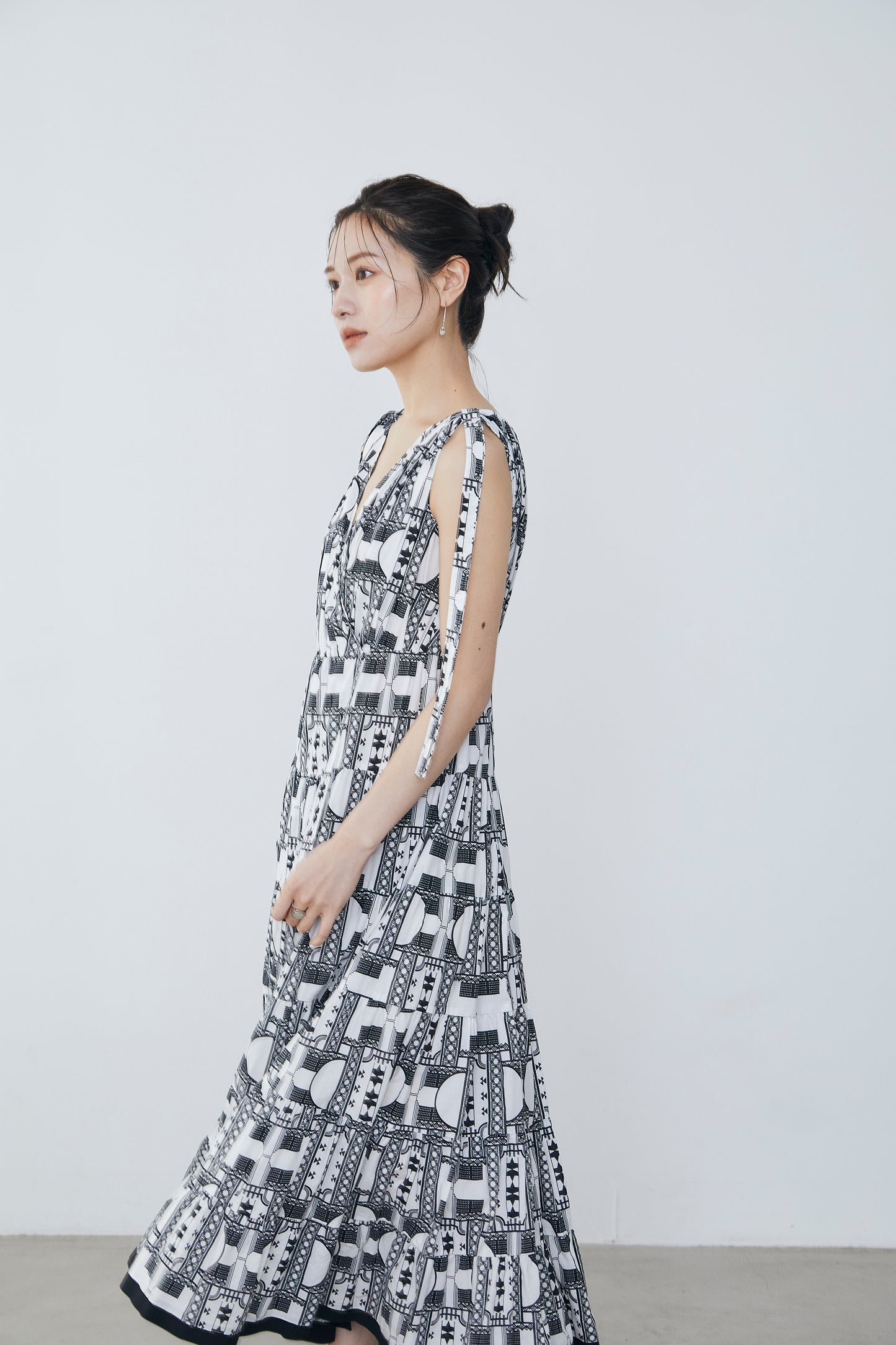 Geometric tiered Dress