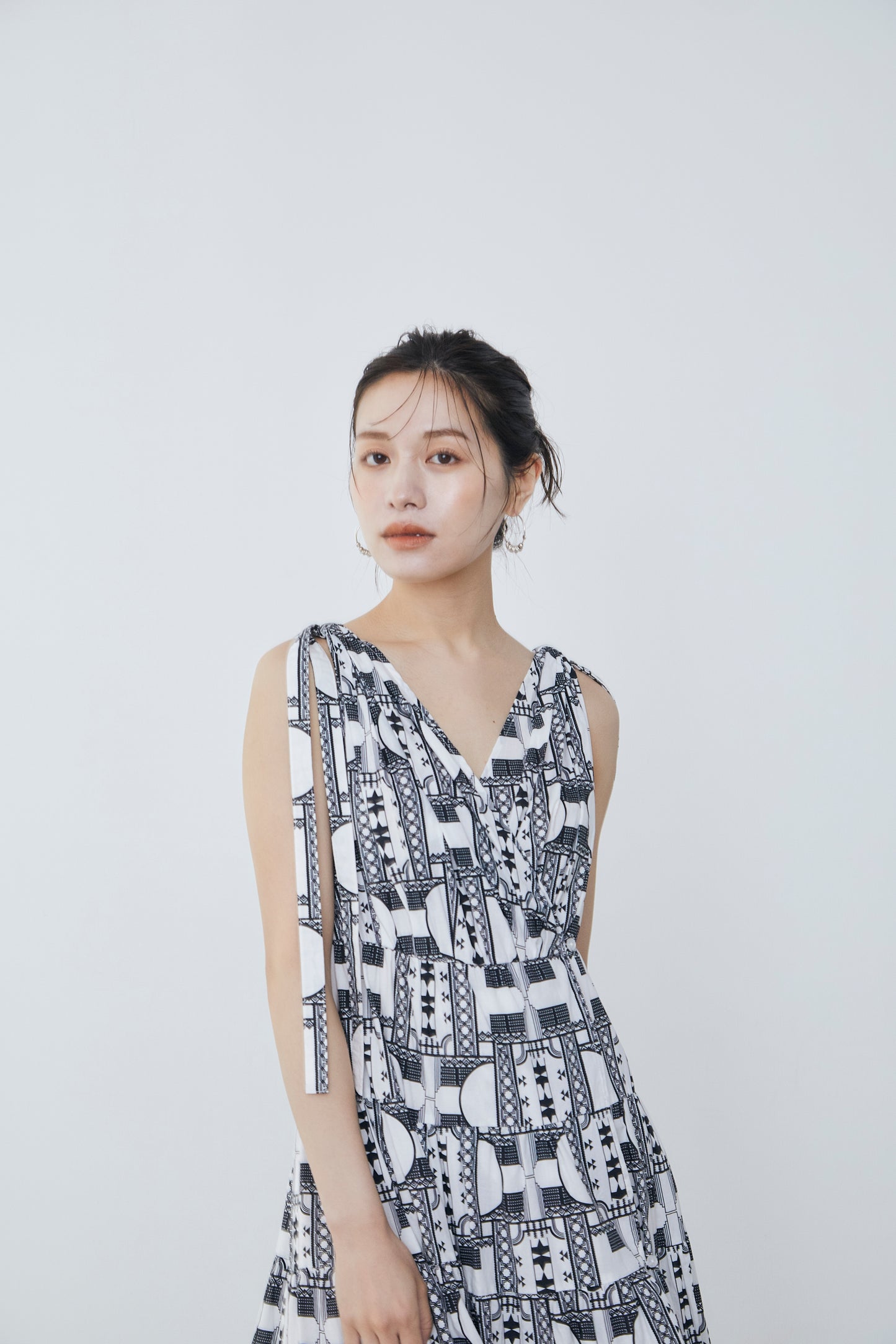 Geometric tiered Dress