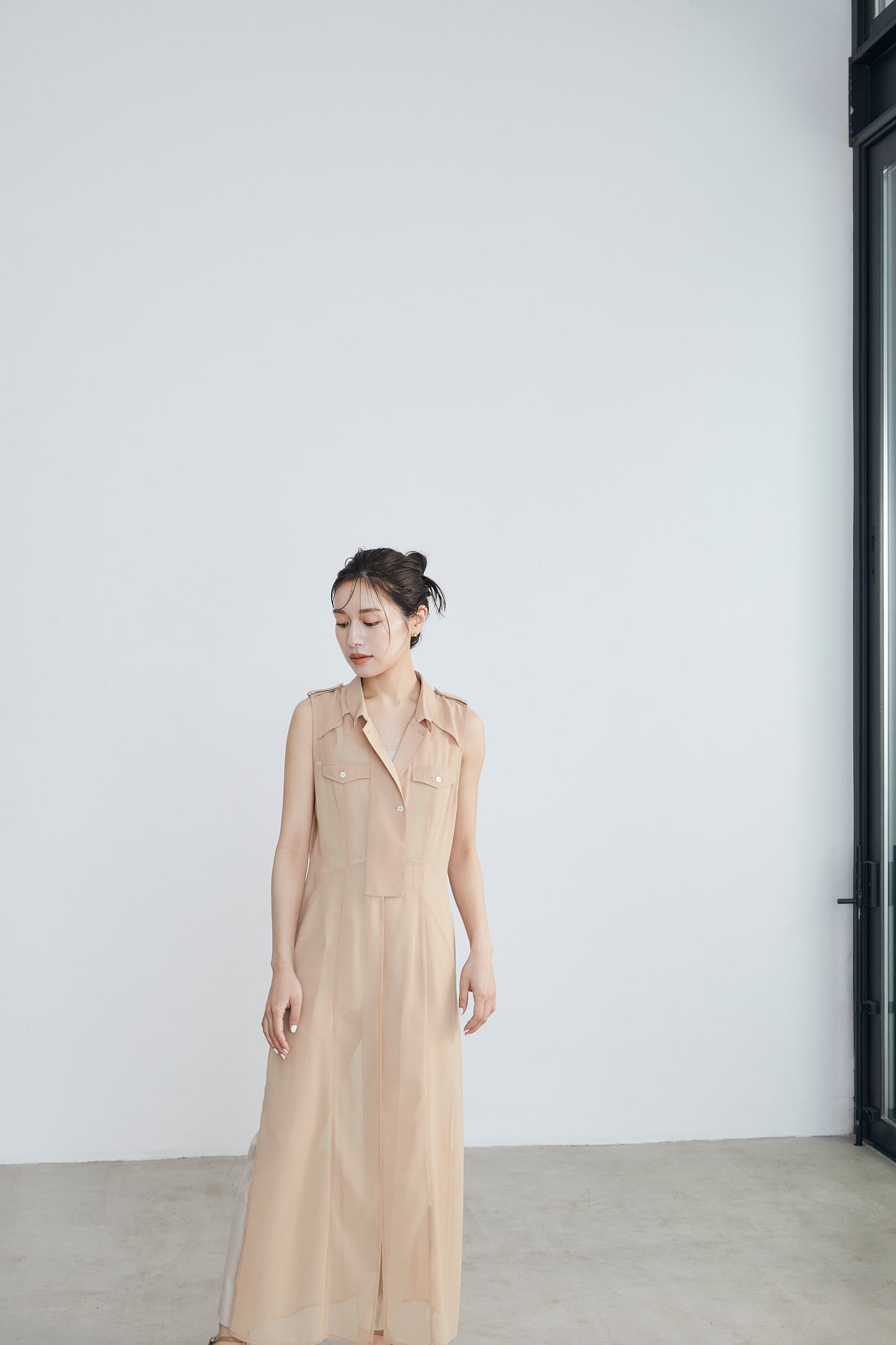 Sheer trench Long gilet