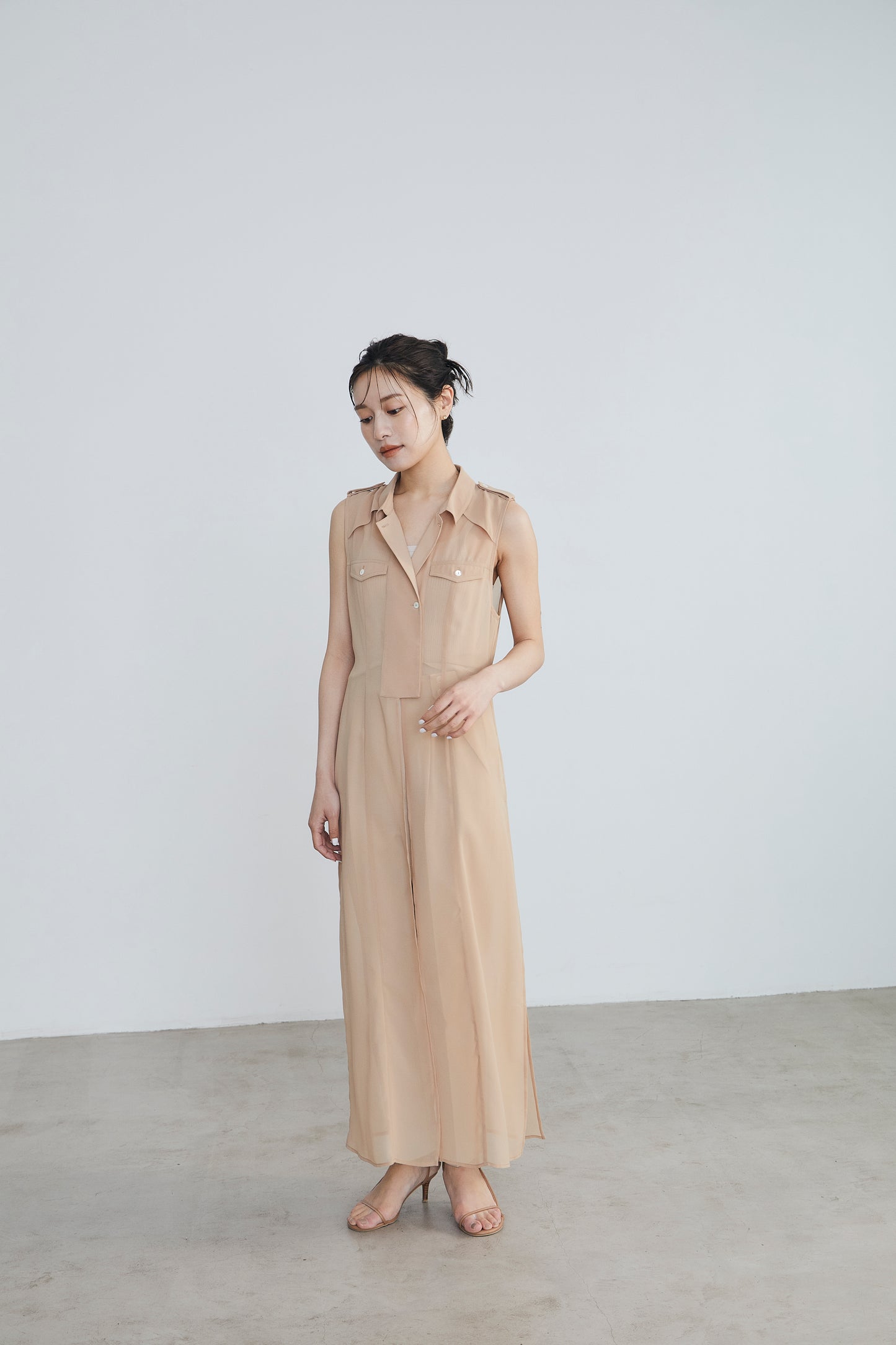 Sheer trench Long gilet