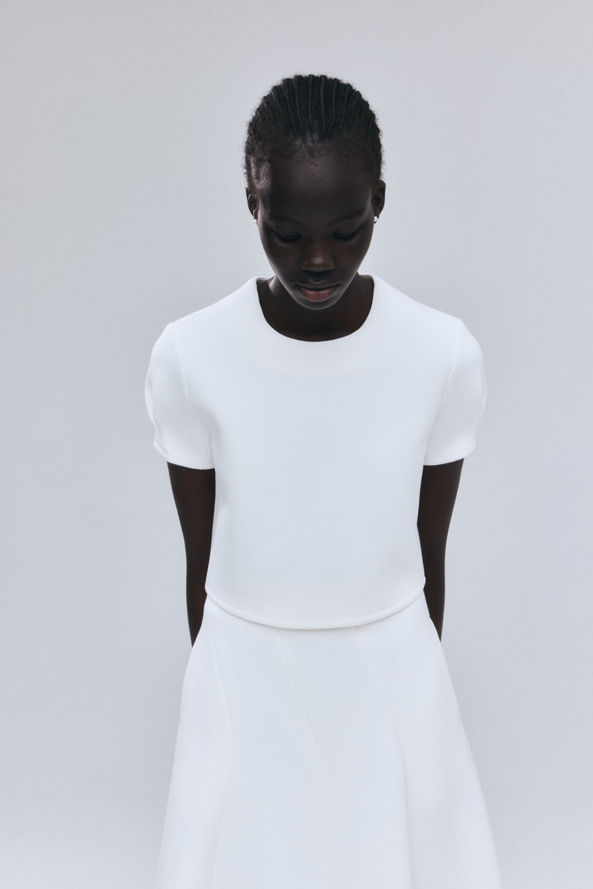 Double Knit Cropped Pullover
