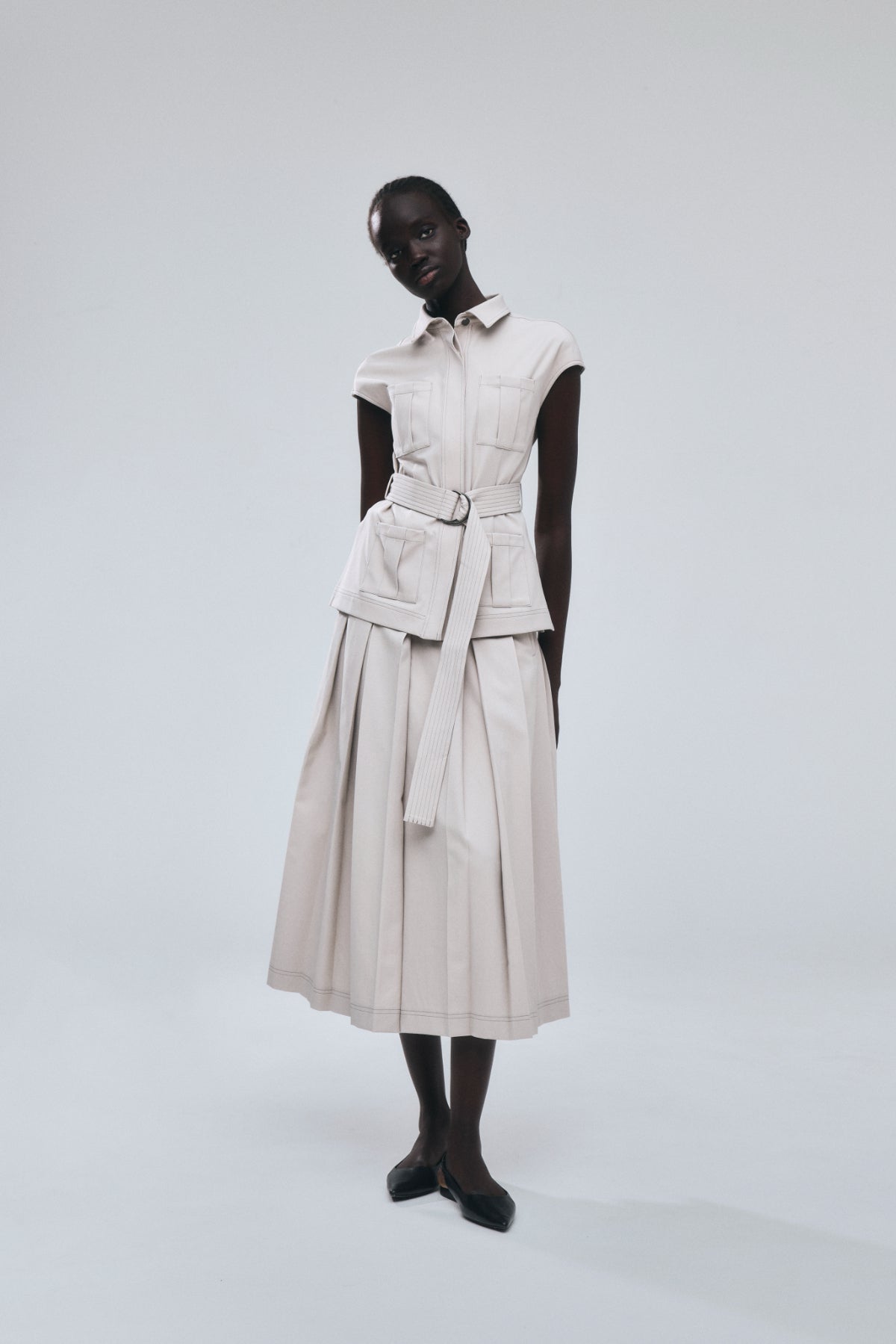 Wide Pleats Skirt