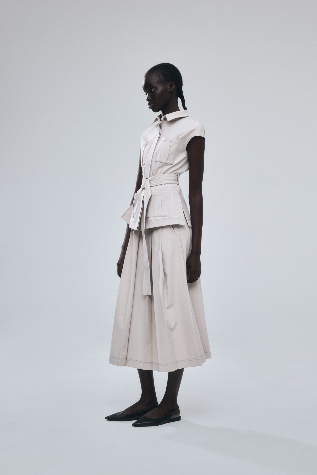 Wide Pleats Skirt