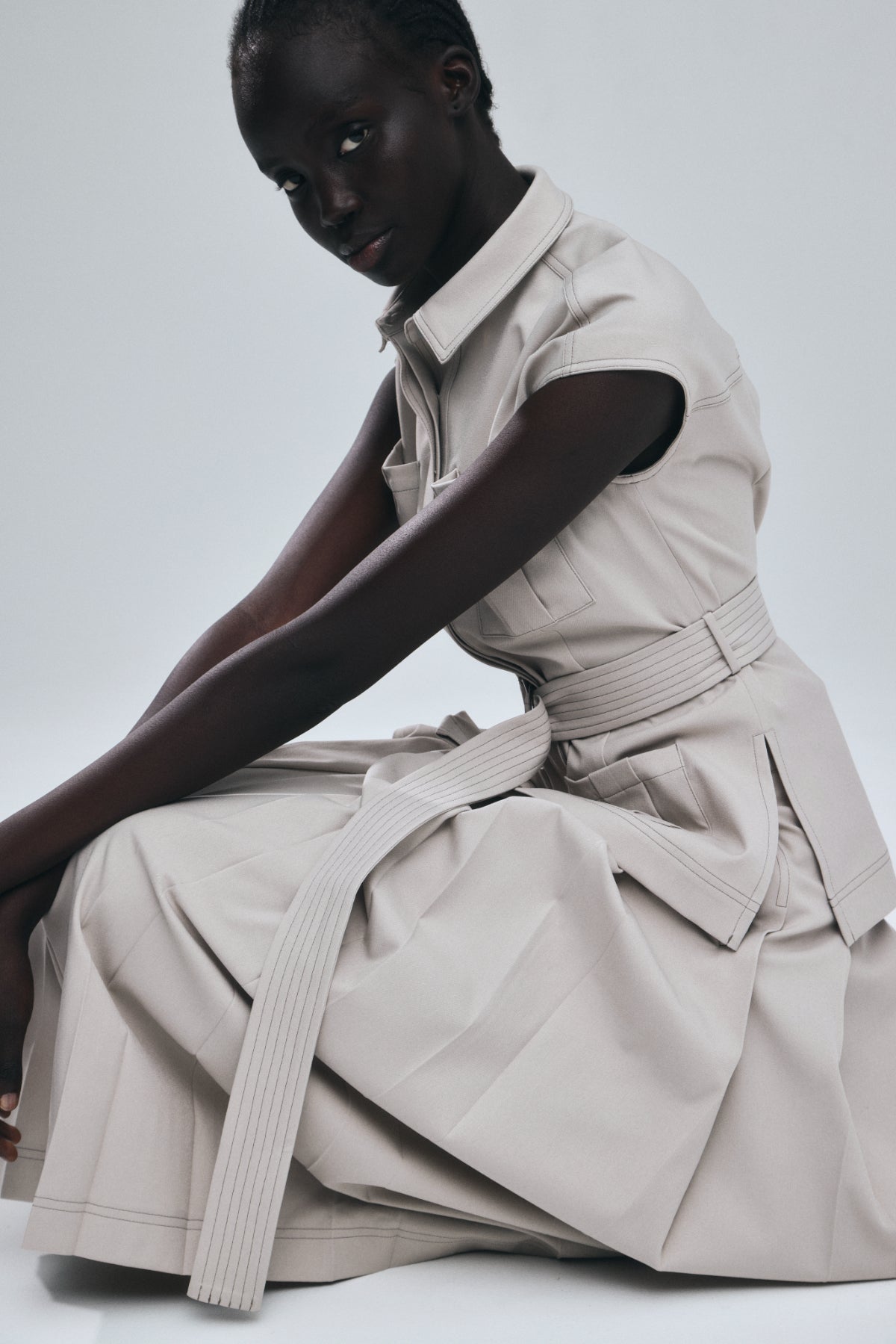 Wide Pleats Skirt