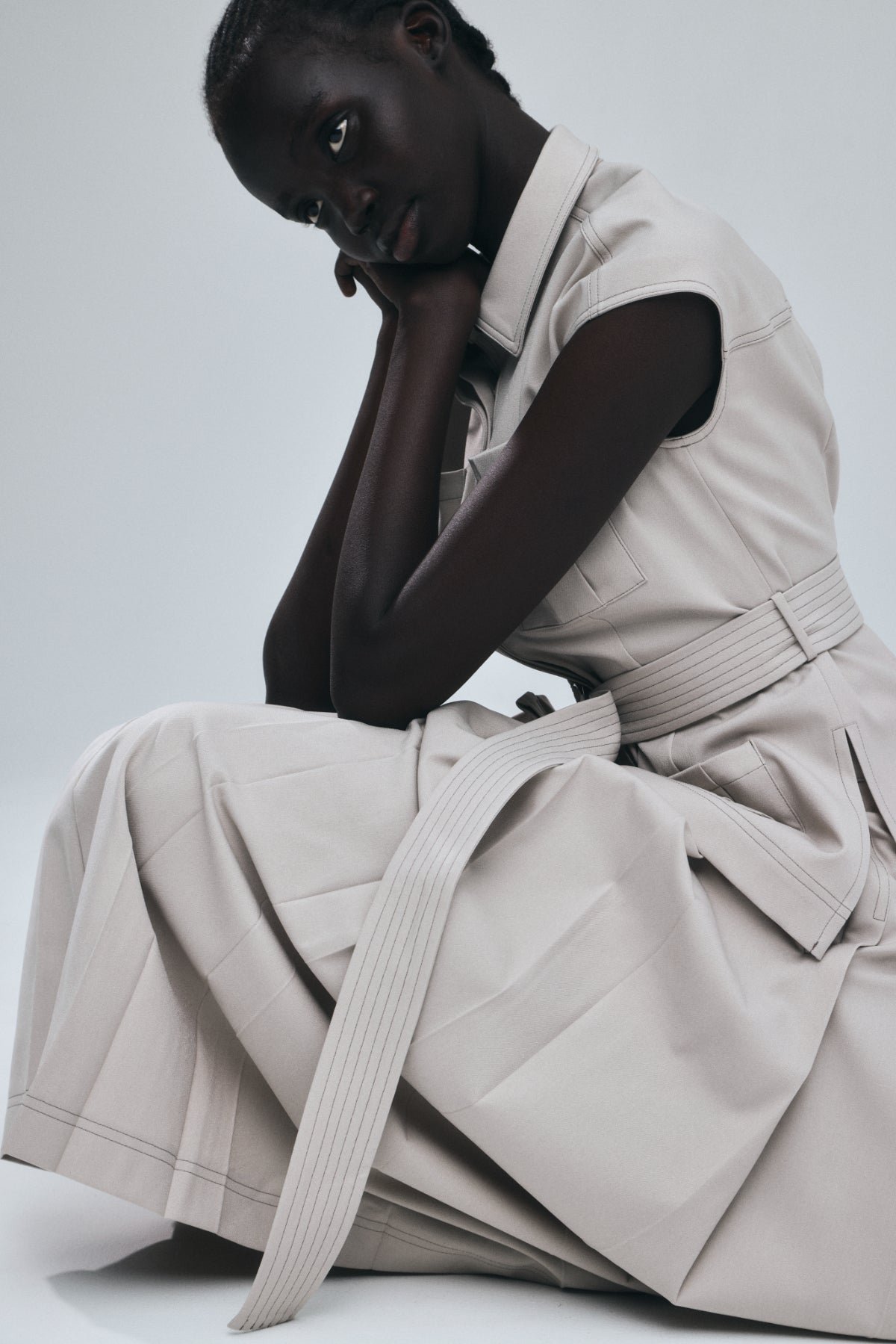 Wide Pleats Skirt