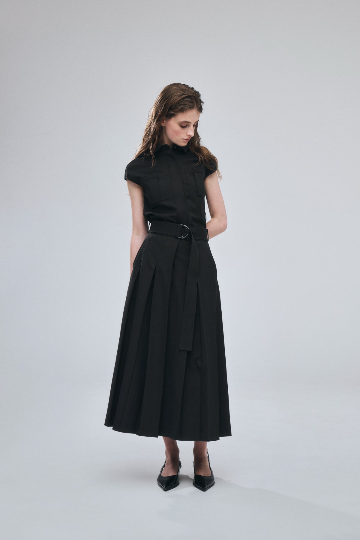Wide Pleats Skirt