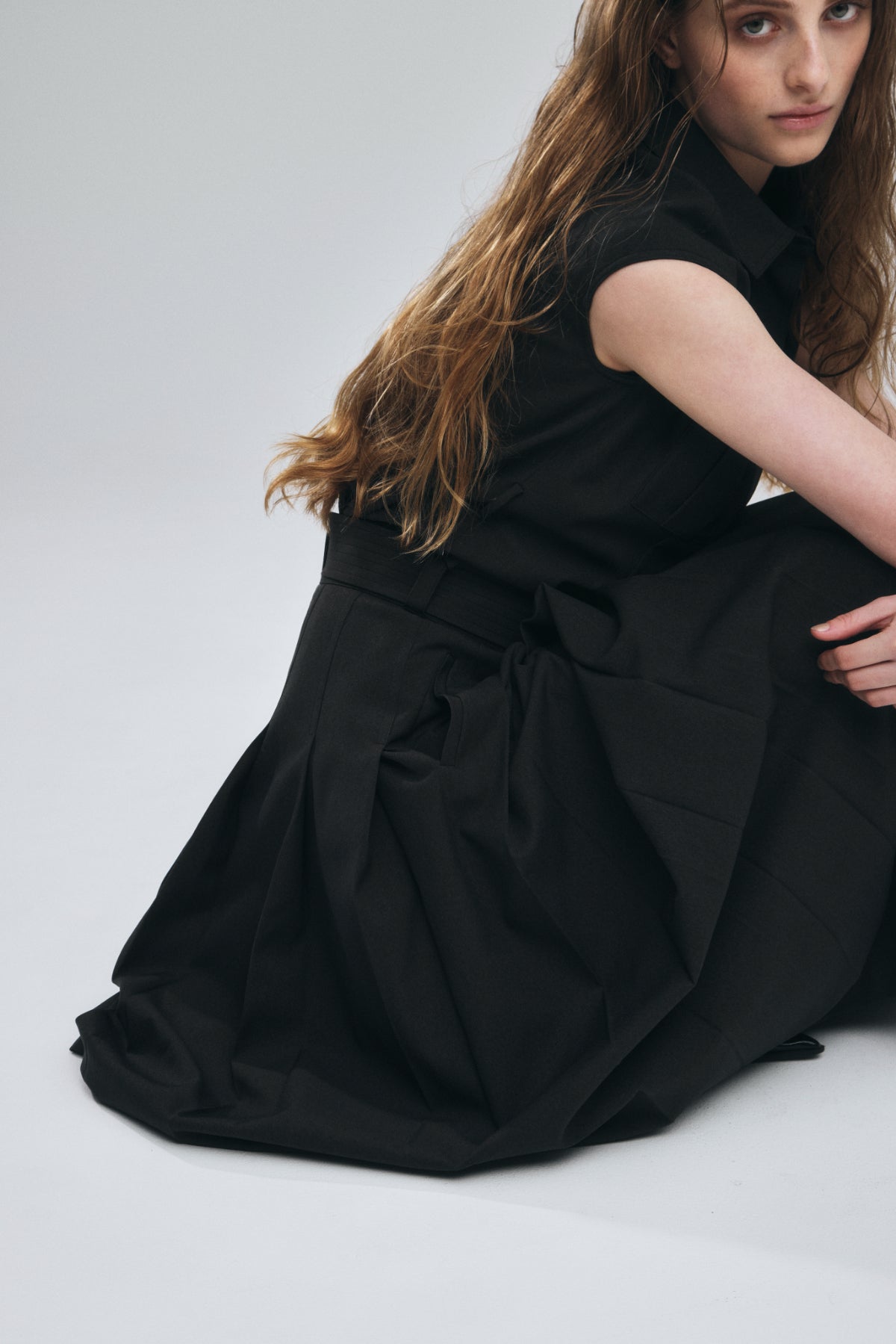 Wide Pleats Skirt
