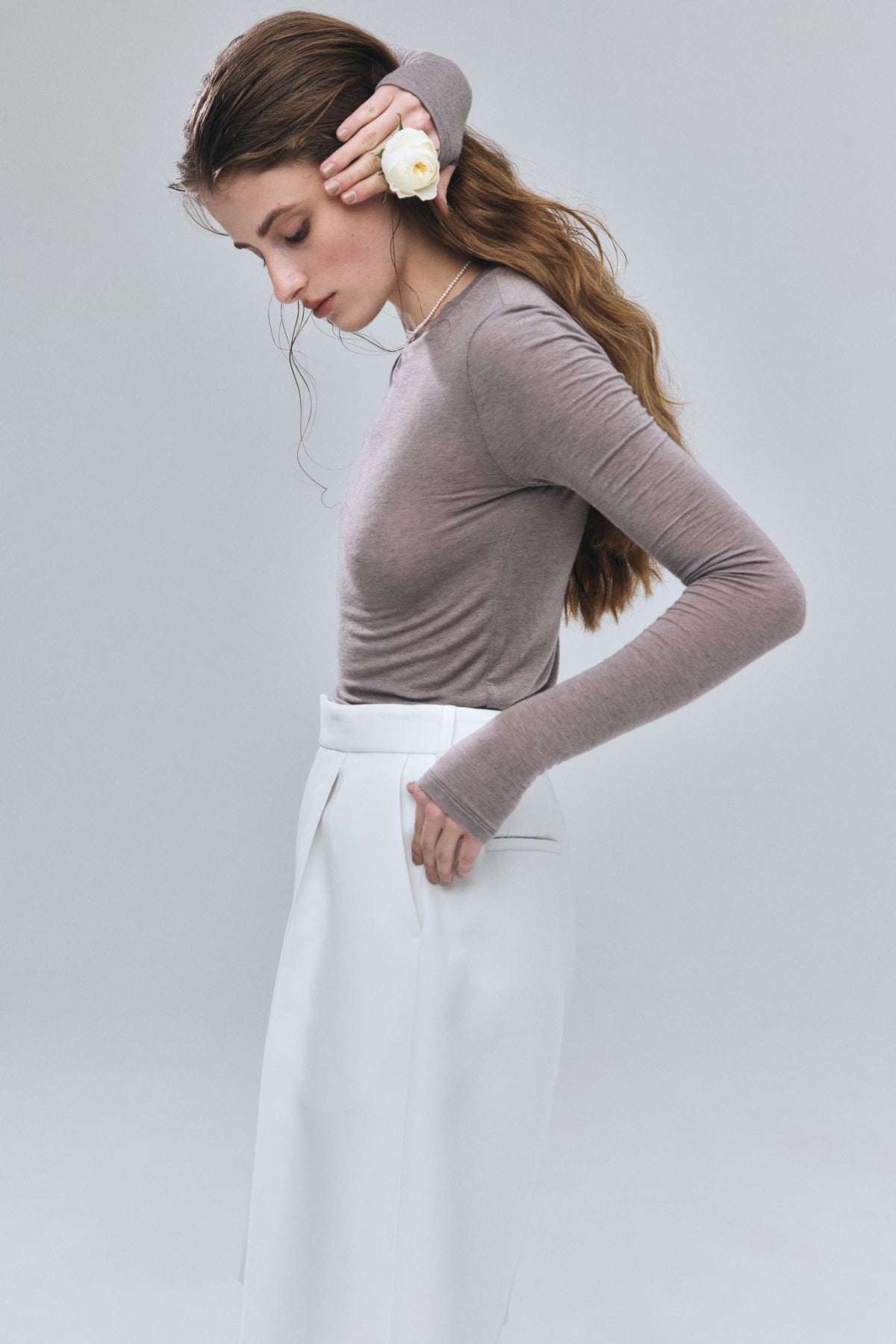 Crew neck Sheer Tops